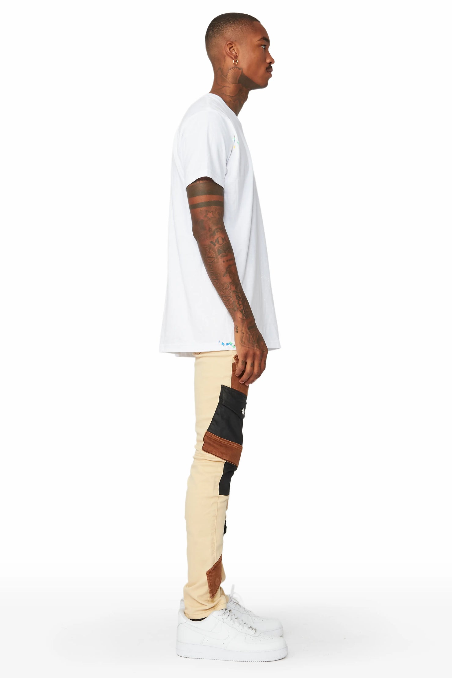 Demarcus Beige Patch Jean