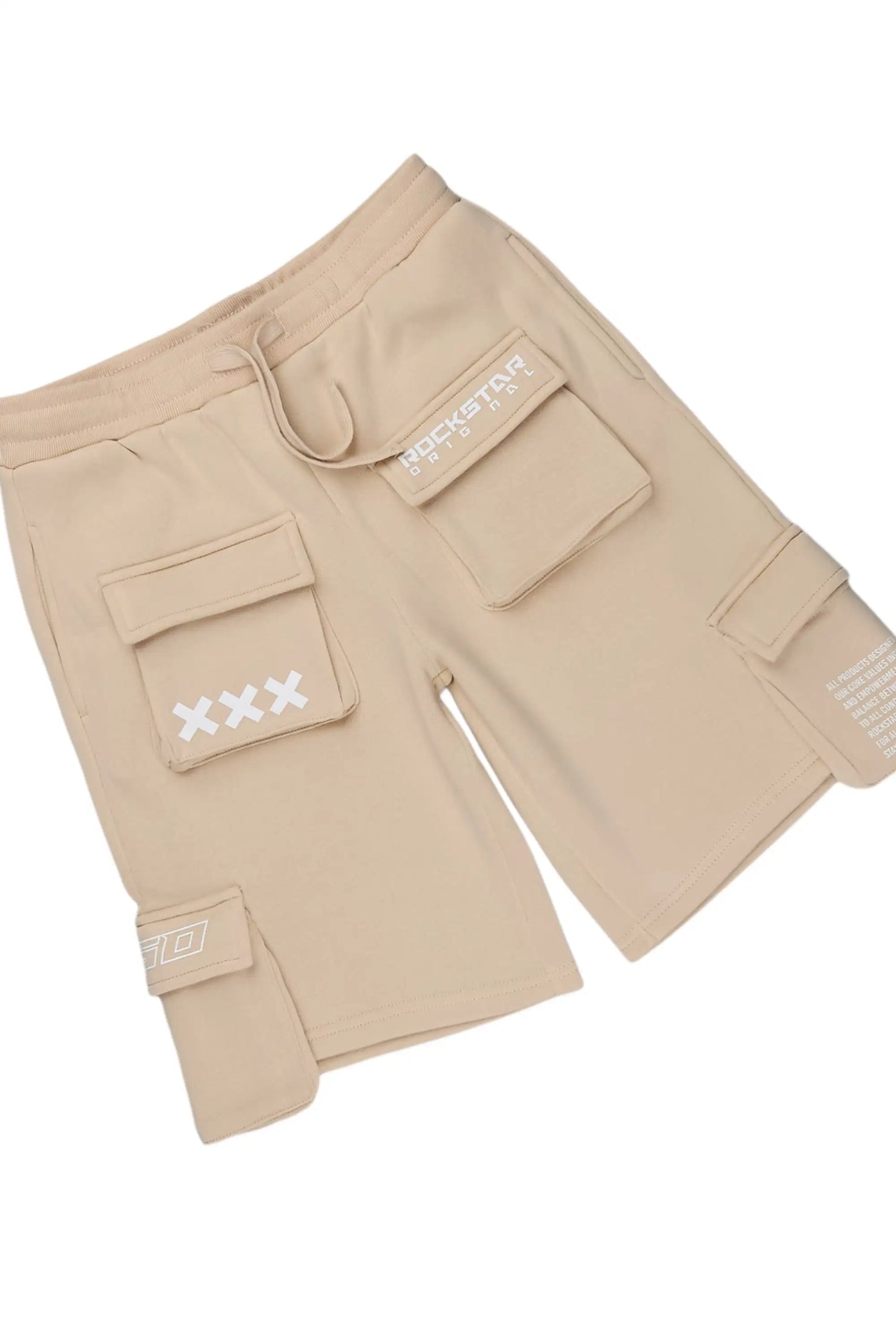 Boys Natan Beige Cargo Short Set