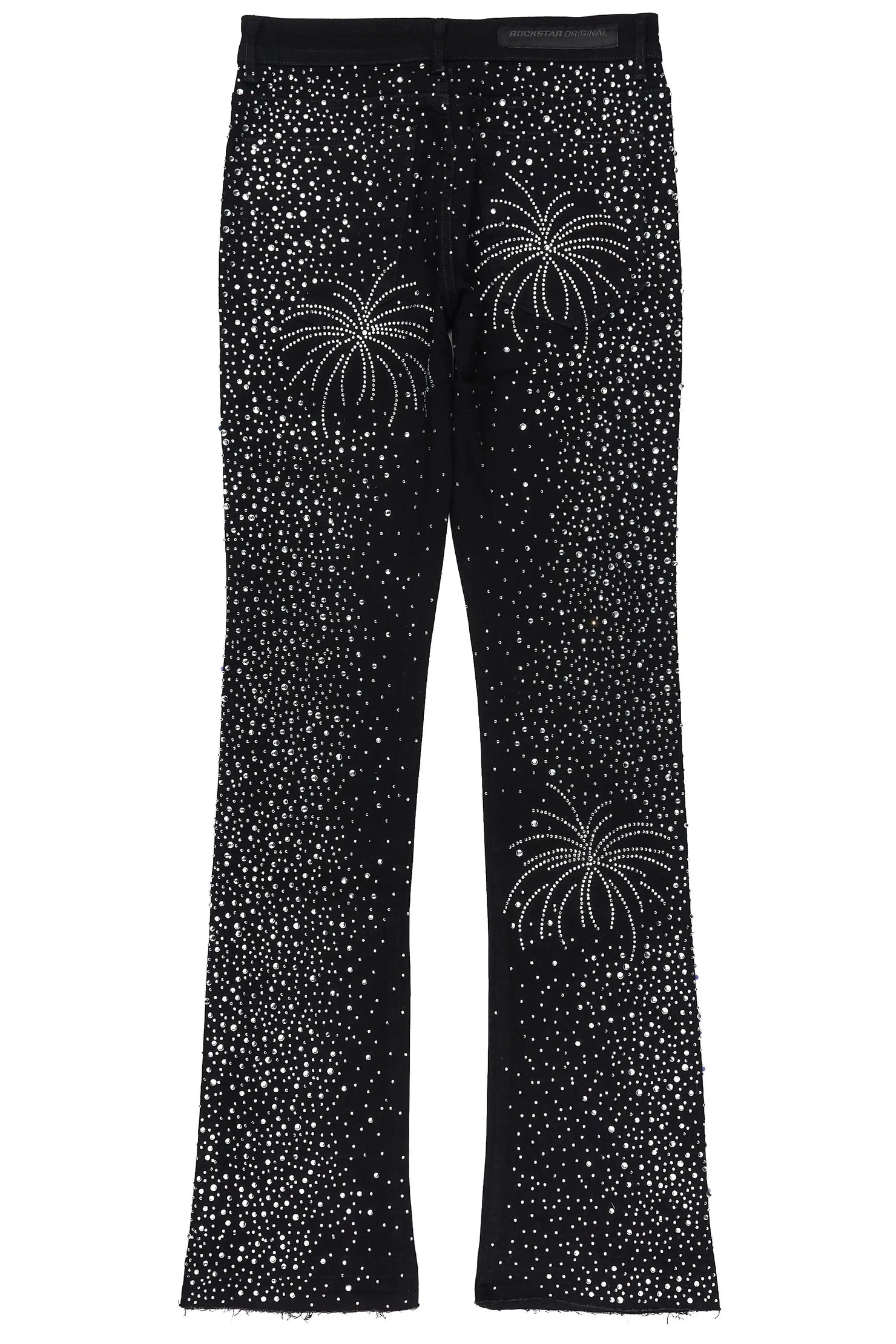 Raiden Black Rhinestone Stacked Fit Jean