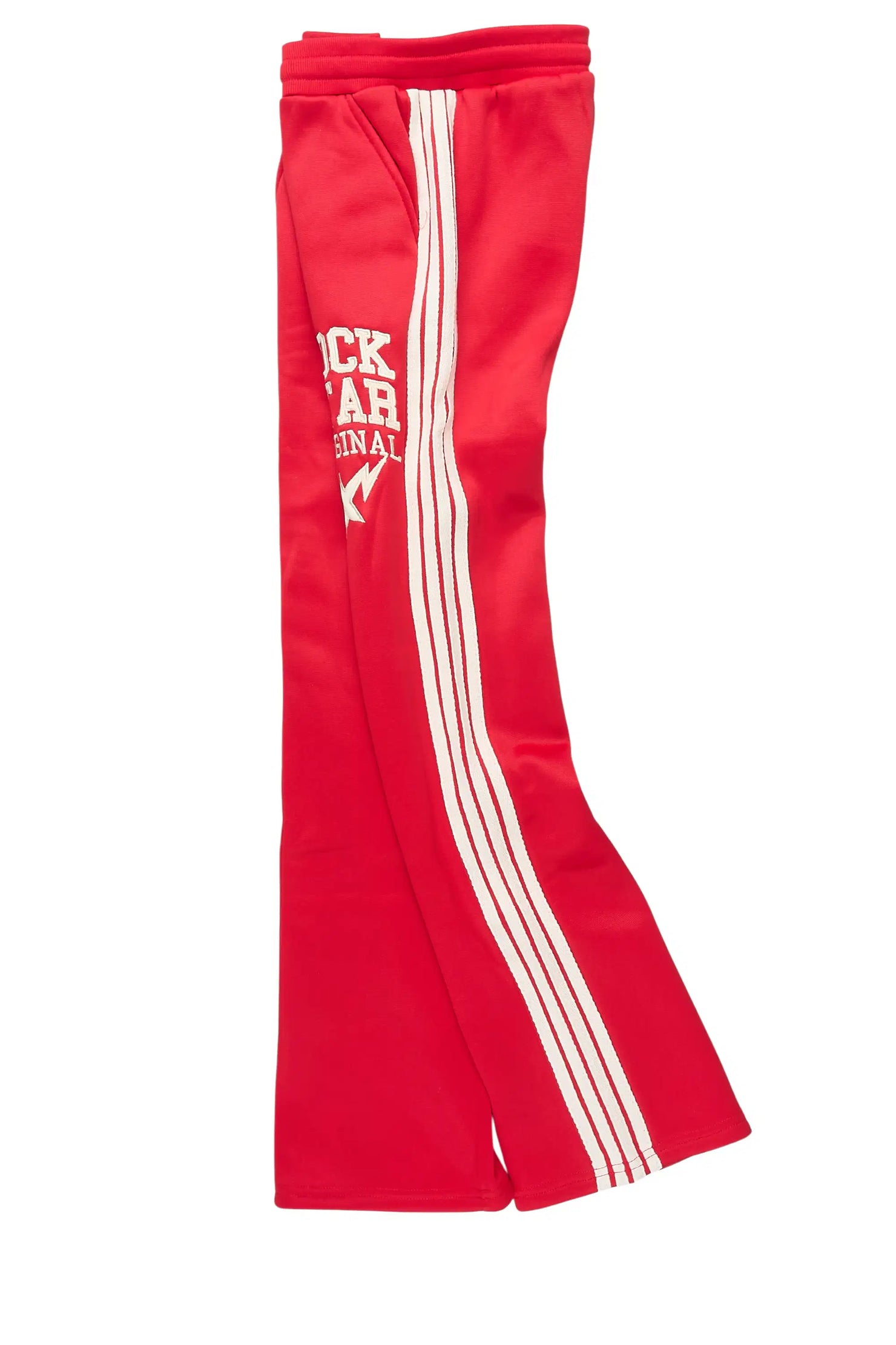 Girls Briana Red Stacked Flare Pant