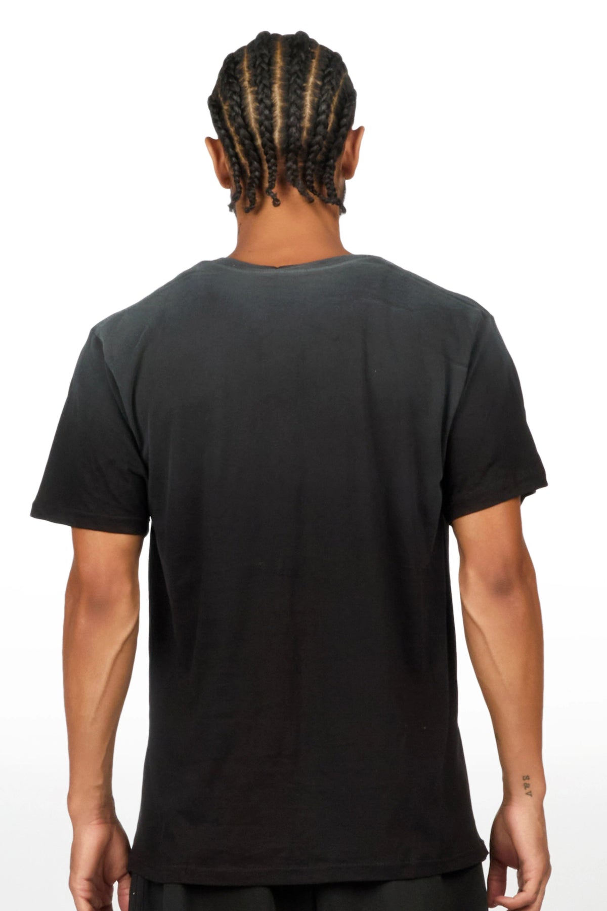 LaJordan Black Oversized Graphic T-Shirt