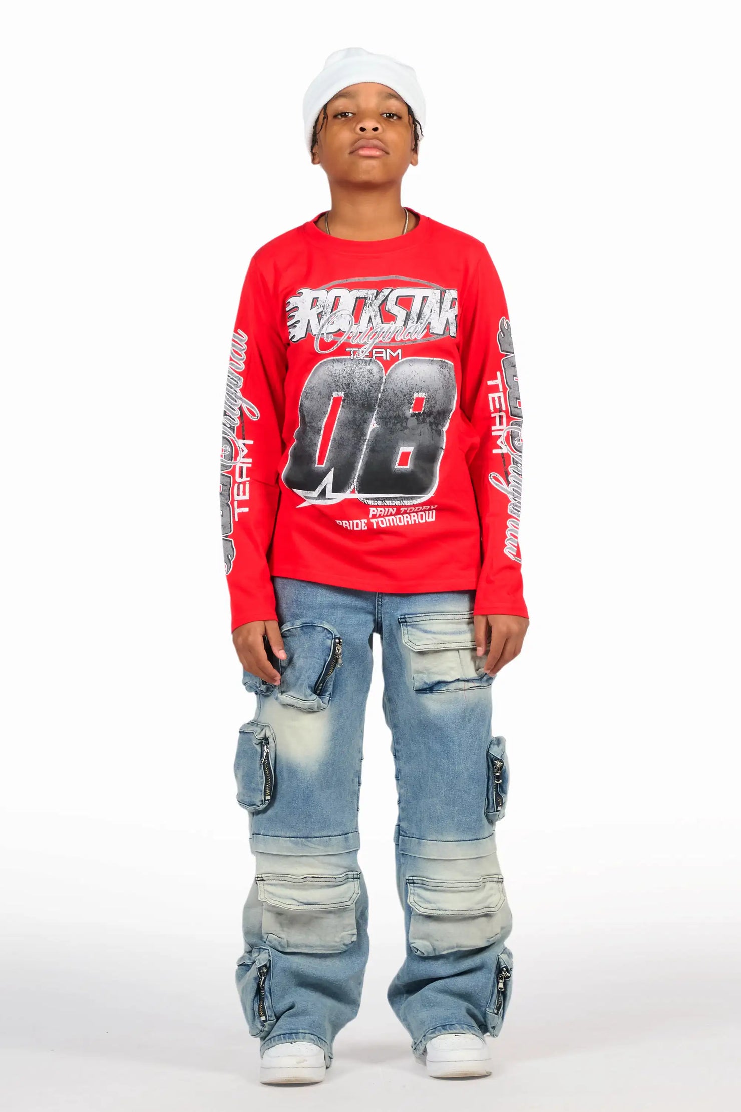 Boys Pocketeer Tint Baggy Fit Cargo Jean