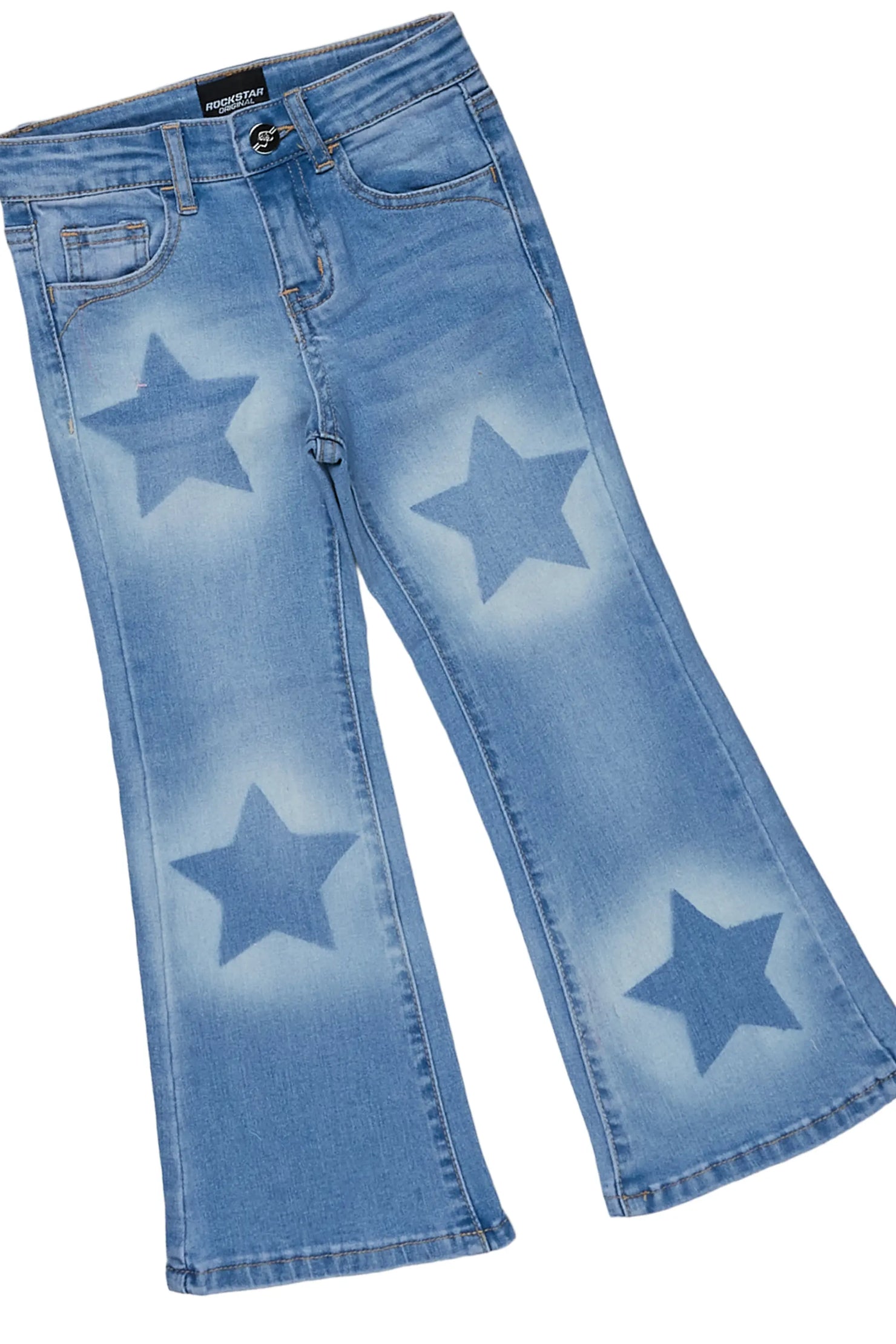 Girls Danna White T-Shirt Flare Jean Set