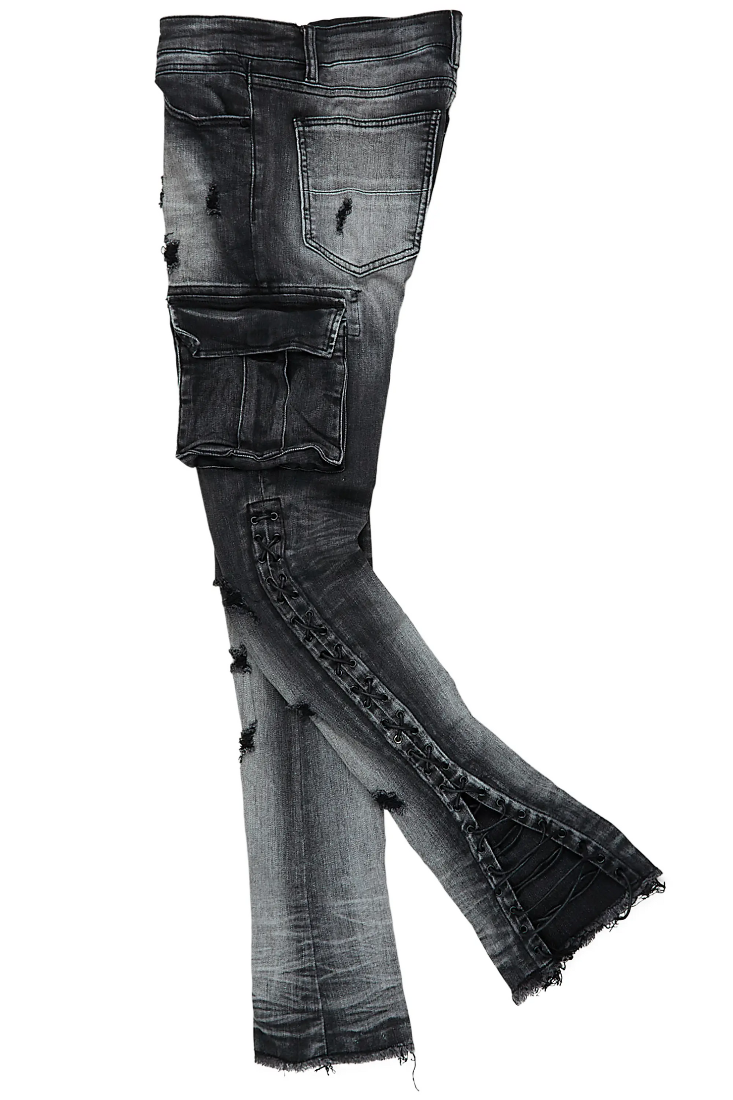 Ronoh Grey Wash Stacked Flare Jean