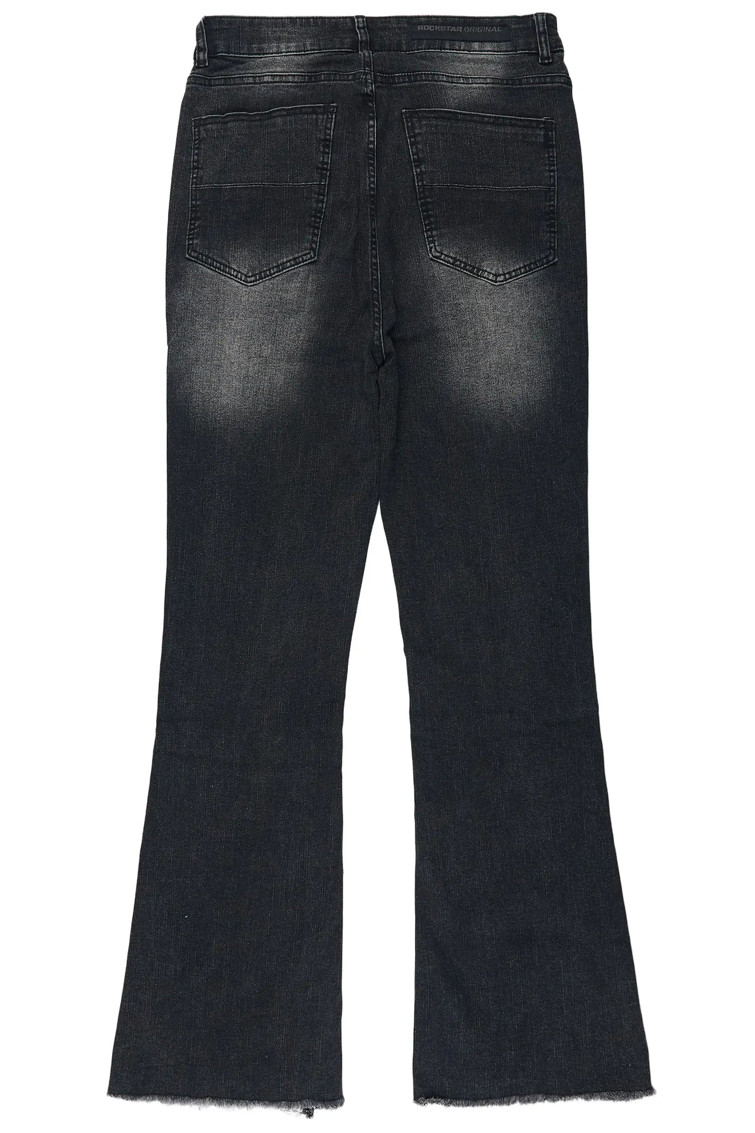 Brisbo Black Relaxed Stacked Flare Jean