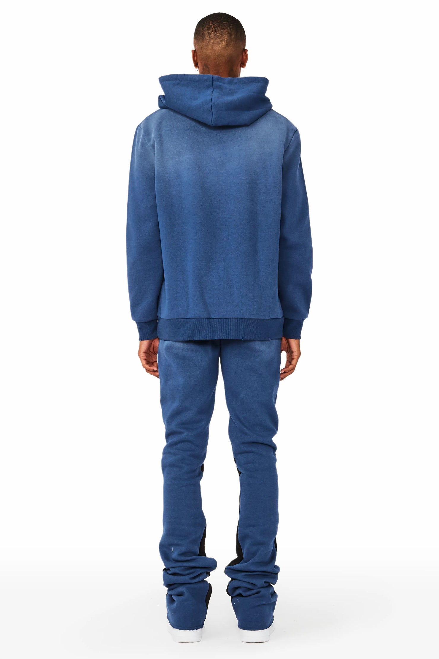 Kalibre Navy Graphic Hoodie/Super Stacked Flare Pant Set