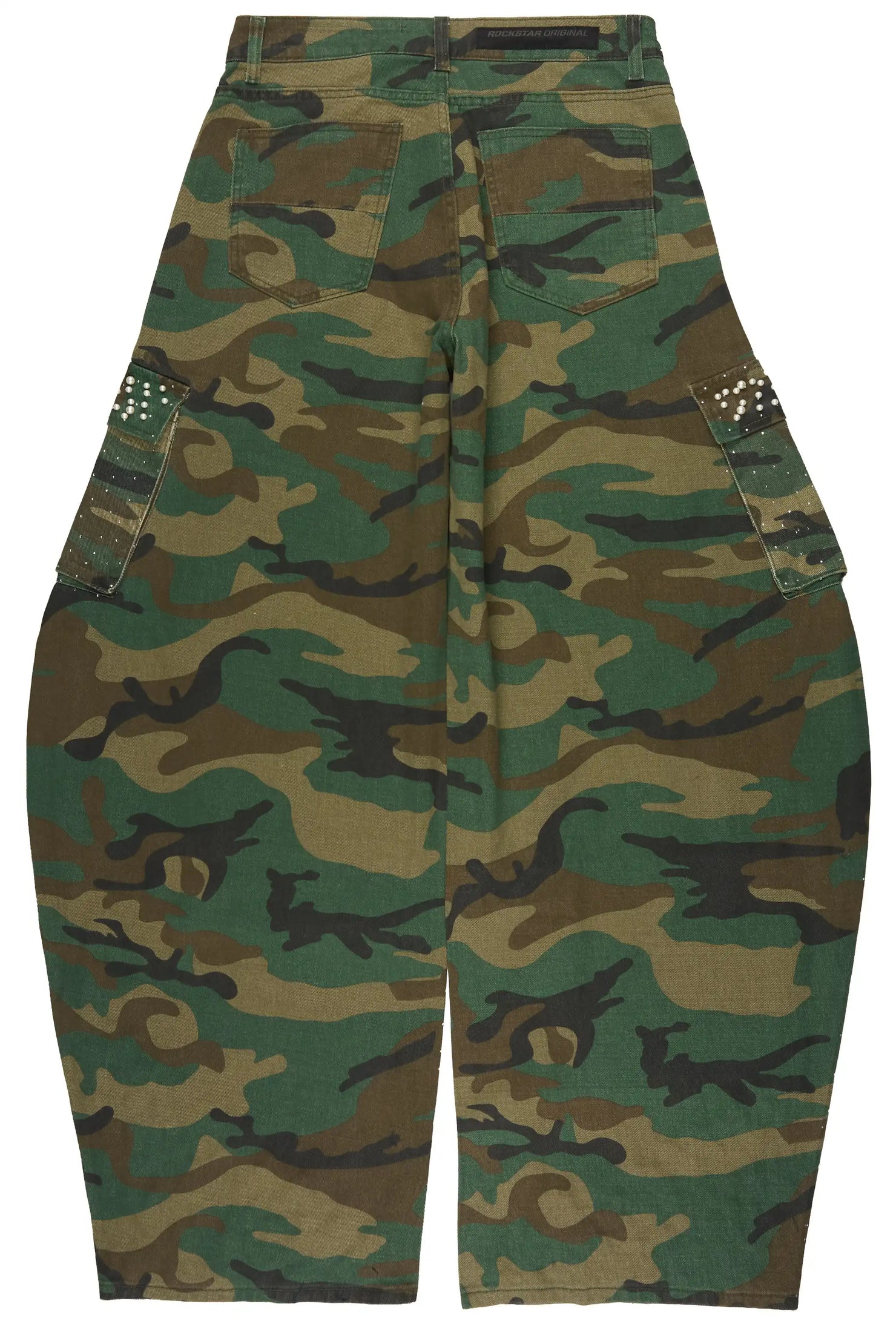 Bryx Camo Rhinestone Barrel Fit Jean