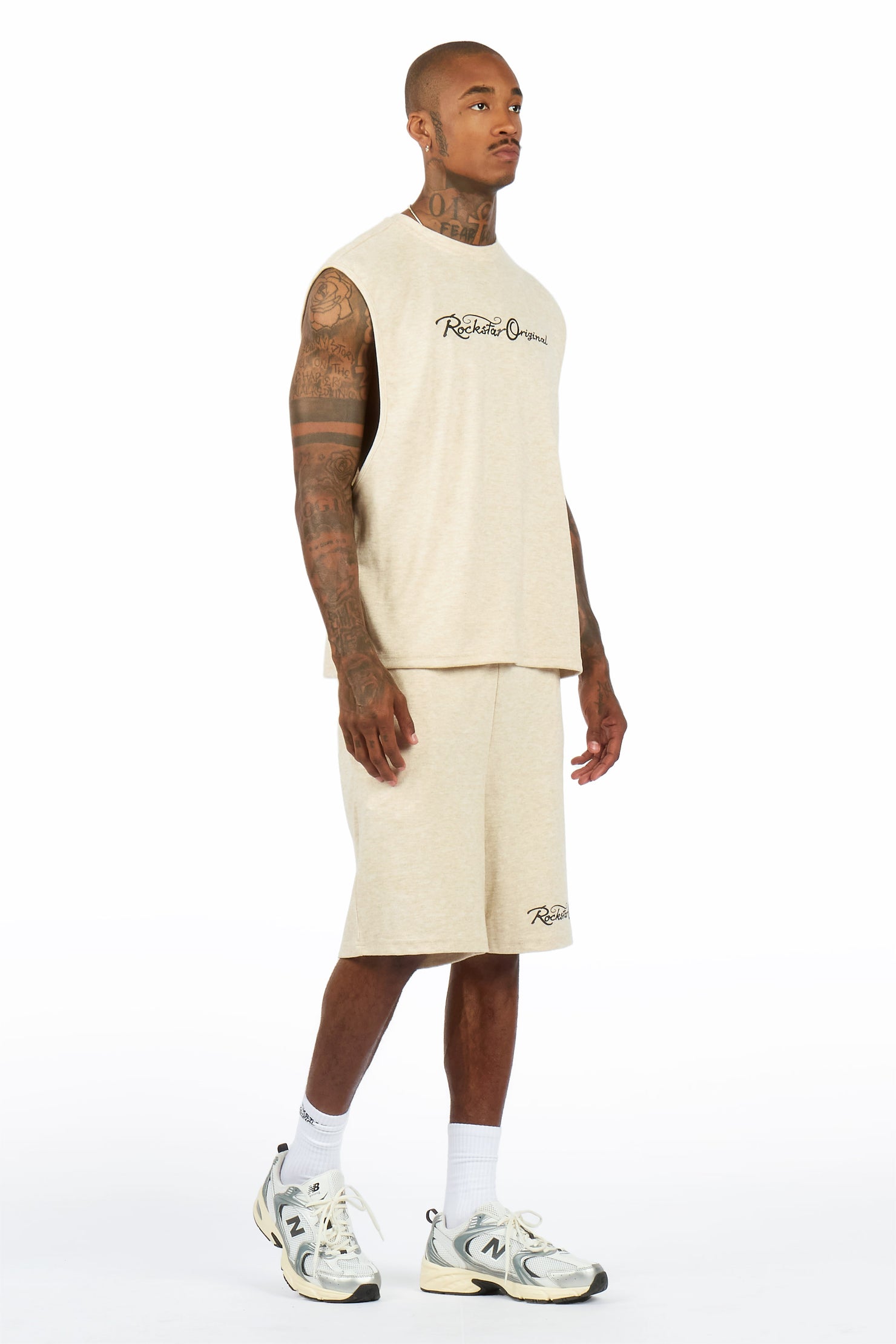 Levinson Beige Muscle Tee/Short Set
