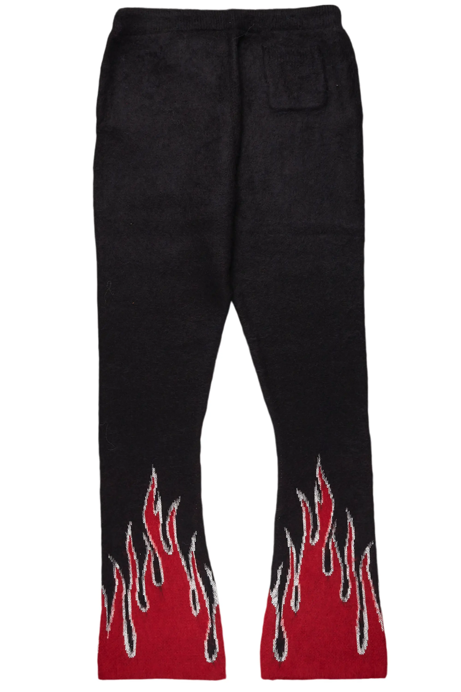 Holger Black/Red Graphic Stacked Flare Mohair Track Pant