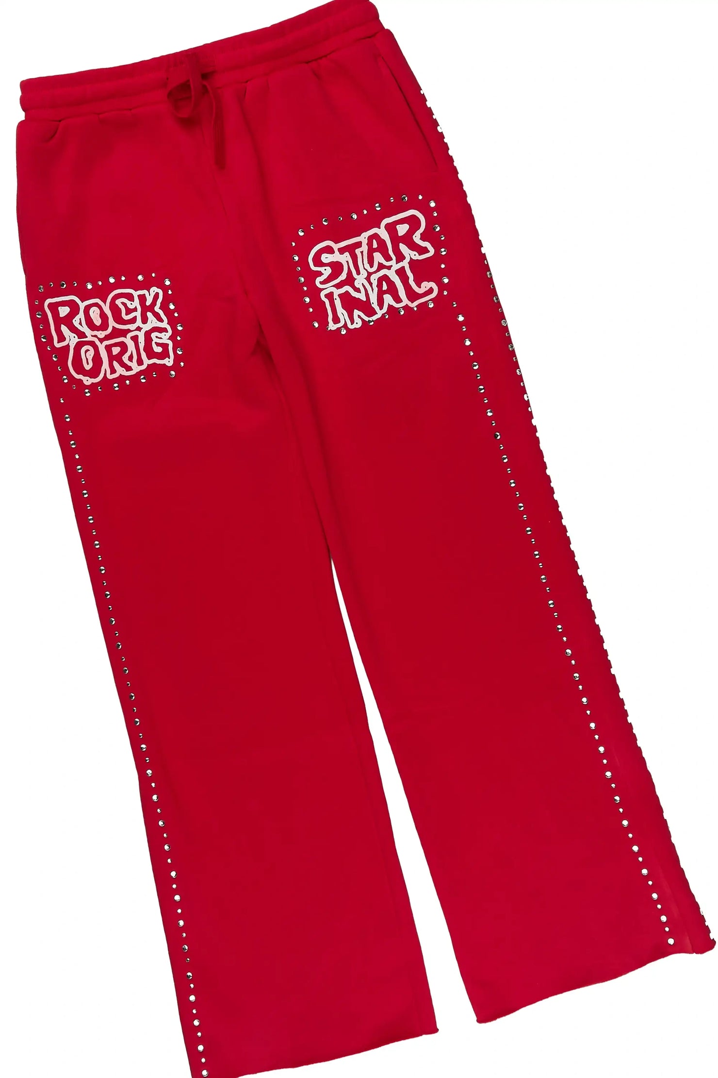 Boys Marc Red Rhinestone Long Sleeve Shirt Relaxed Track Set