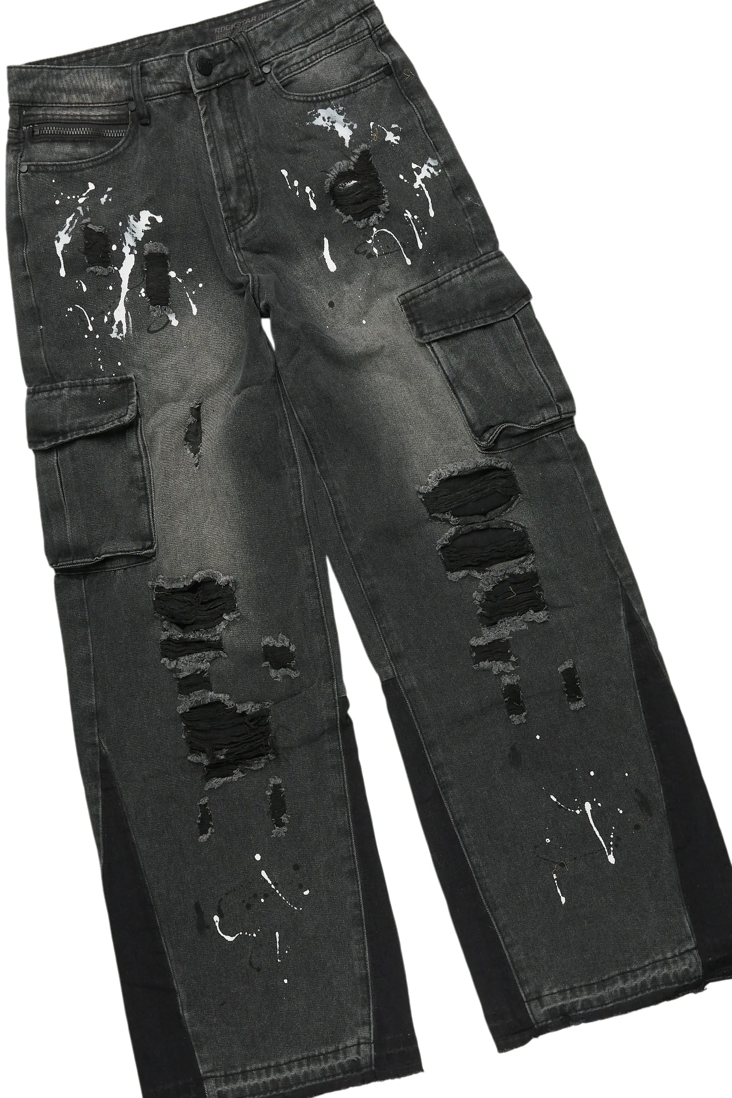 States Grey Mohair Hoodie/Baggy Fit Jean Bundle