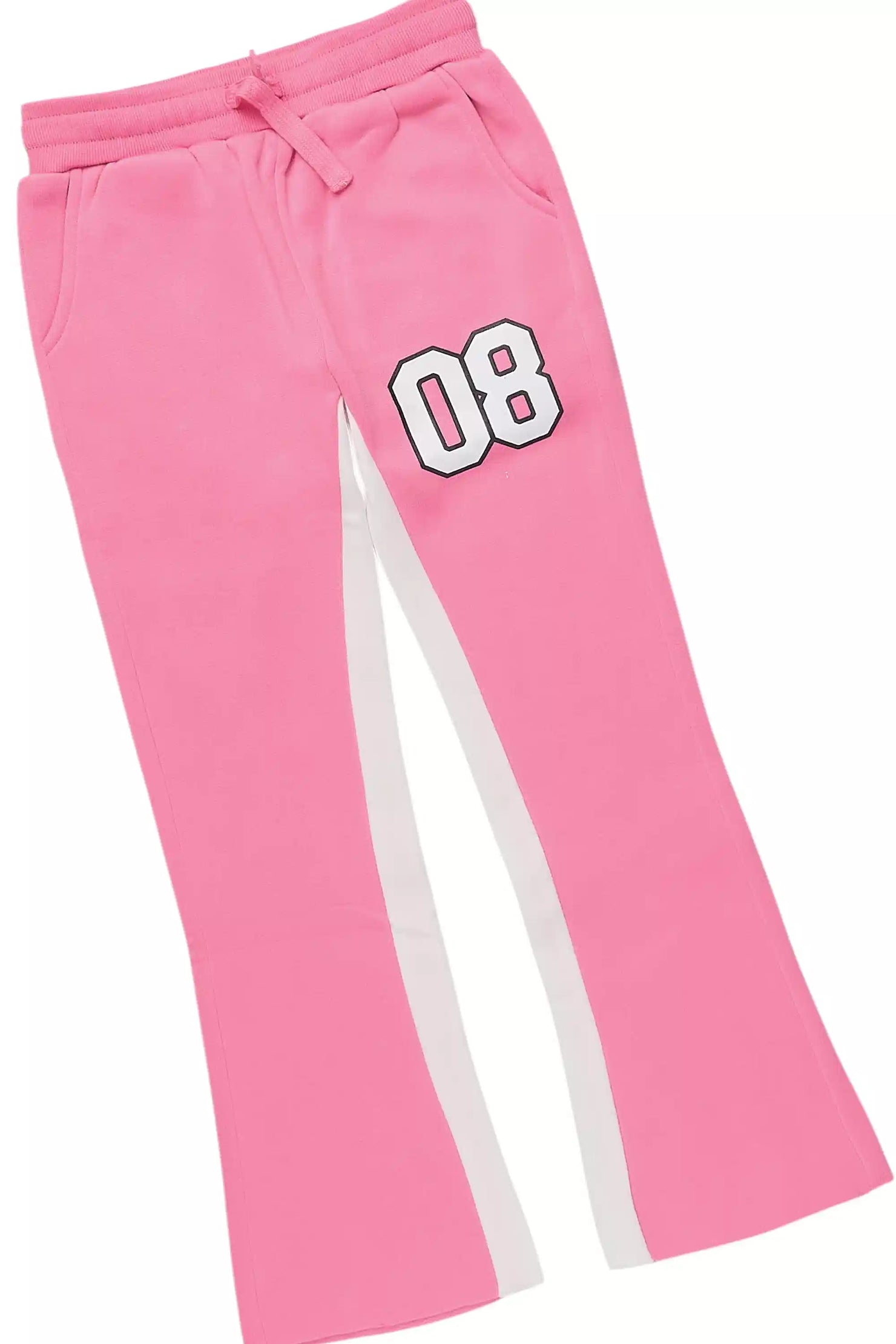 Girls Gaiea White/Pink Jersey Stacked Track Set