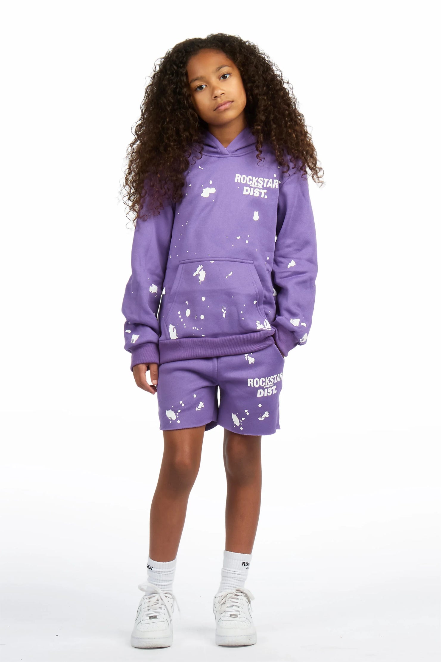 Girls Just Between Us Purple Short Set