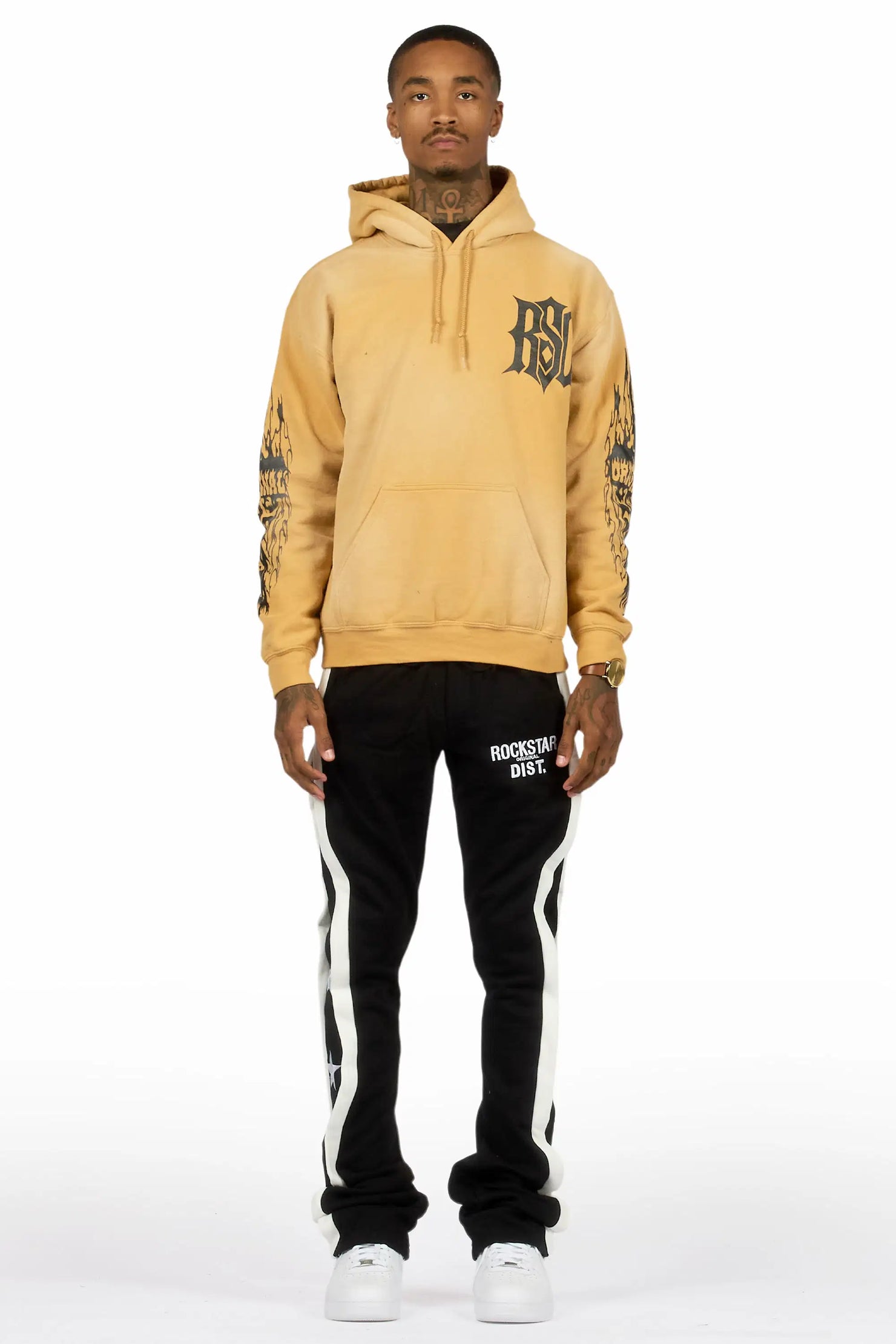 Arkady Black Stacked Flare Pant