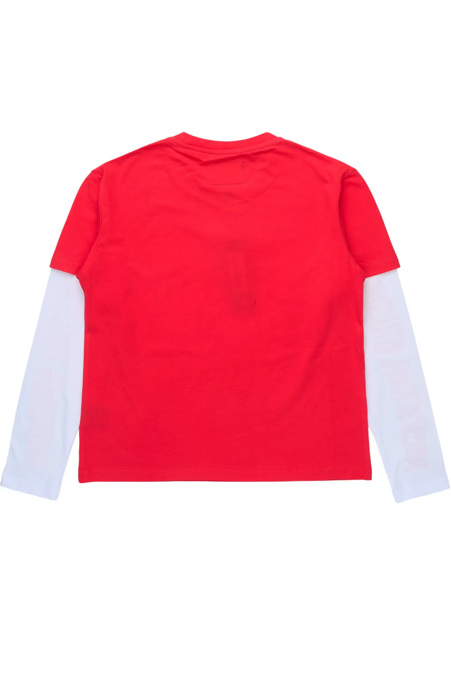 Boys Monit Red/White Double Layer Graphic T-Shirt