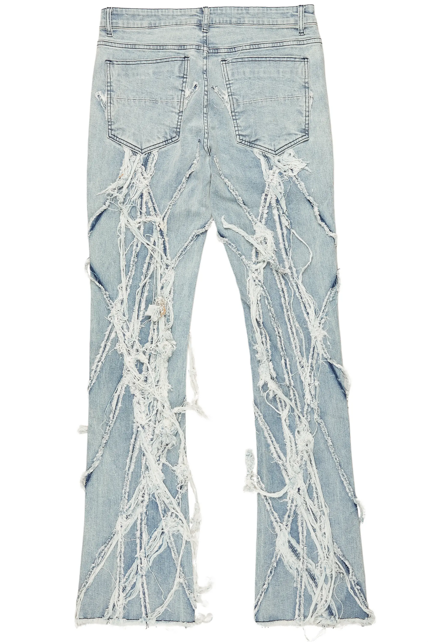 Gennaro Blue Stacked Flare Jean