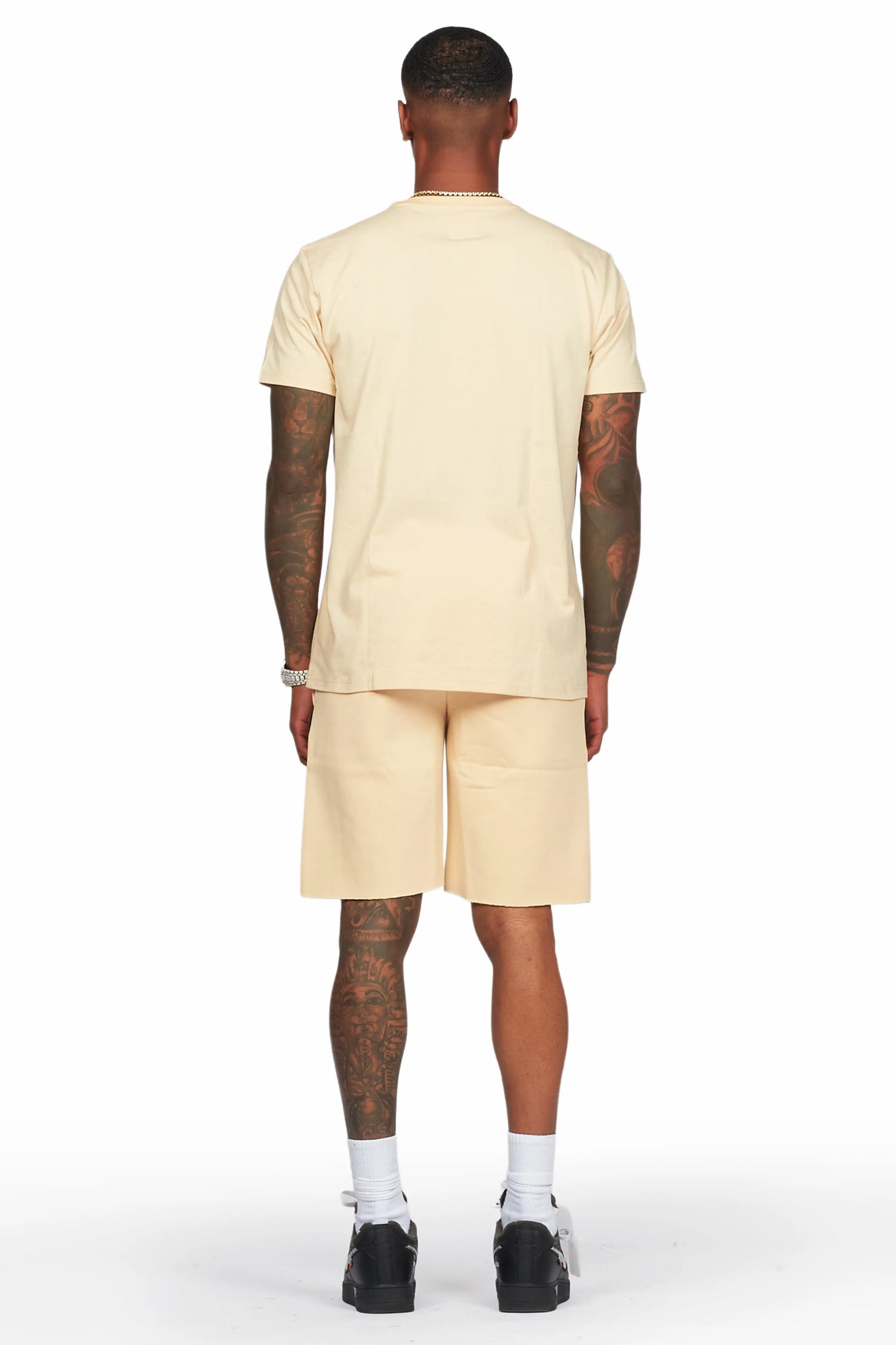 Thierry Beige T-Shirt/Short Set
