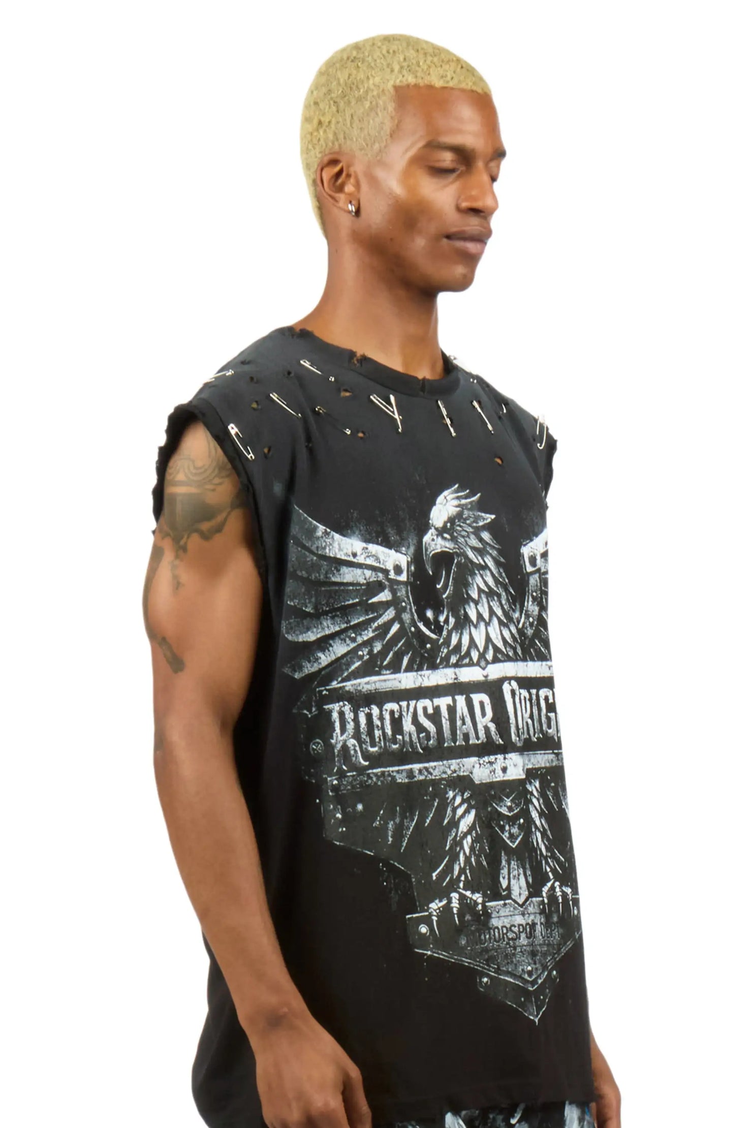 Wilsander Black Oversized Cut Off T-Shirt