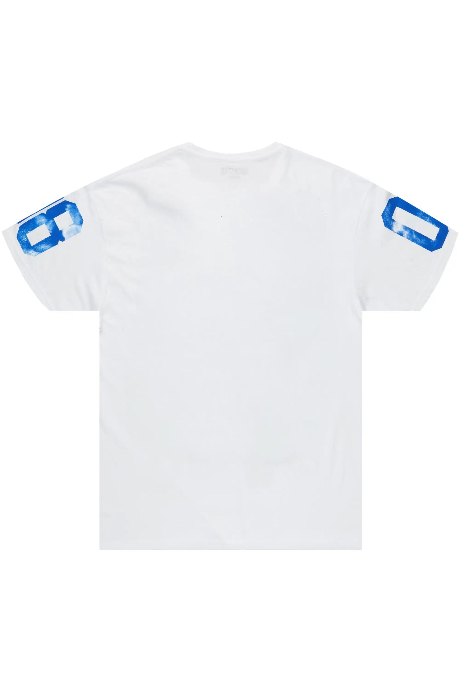 Grill 2.0 White/Blue Oversized Graphic T-Shirt