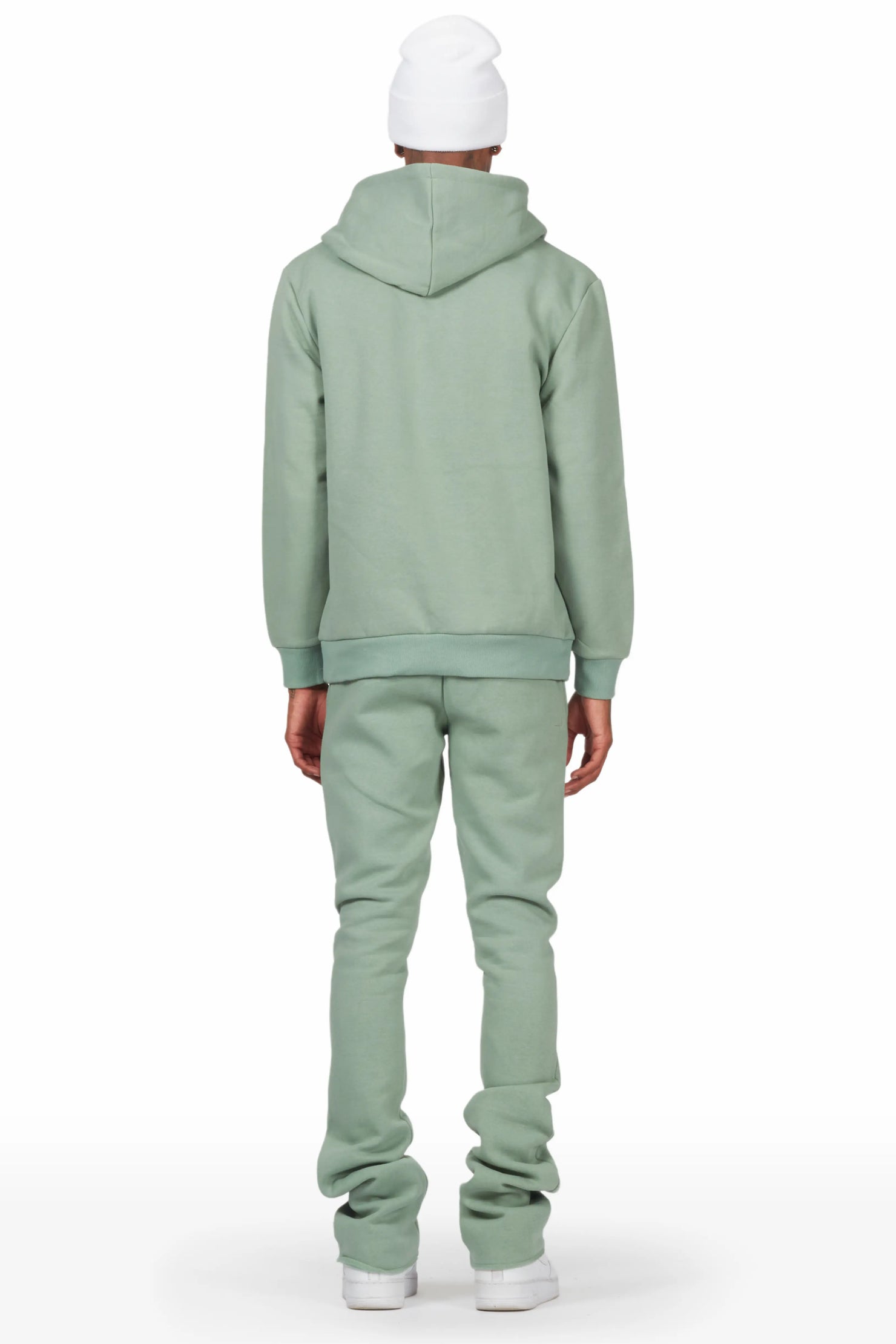 Draven Sage Hoodie/Stacked Flare Track Pant Set