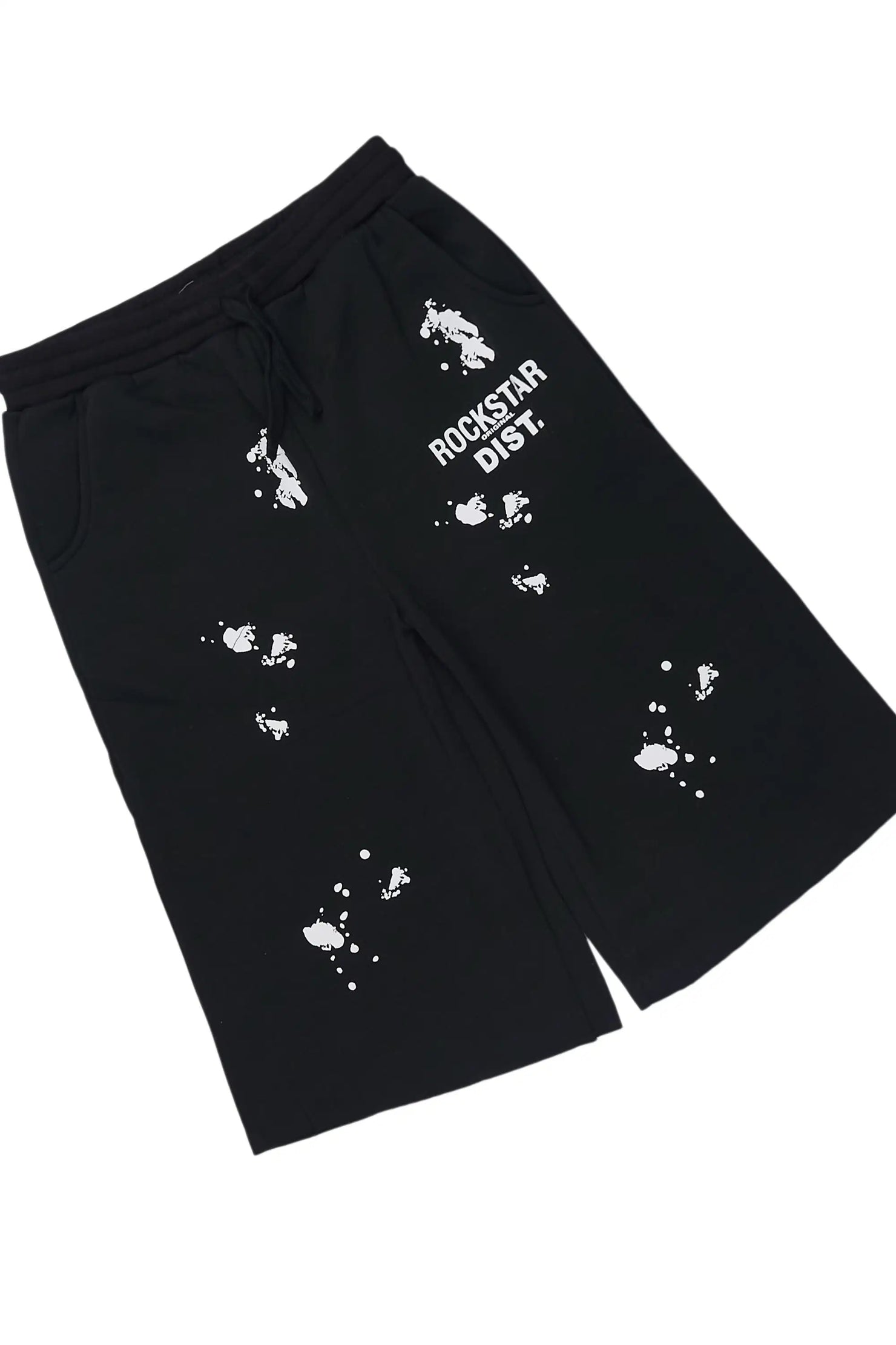 Boys Raffer White/Black L/S T-Shirt Jort Set