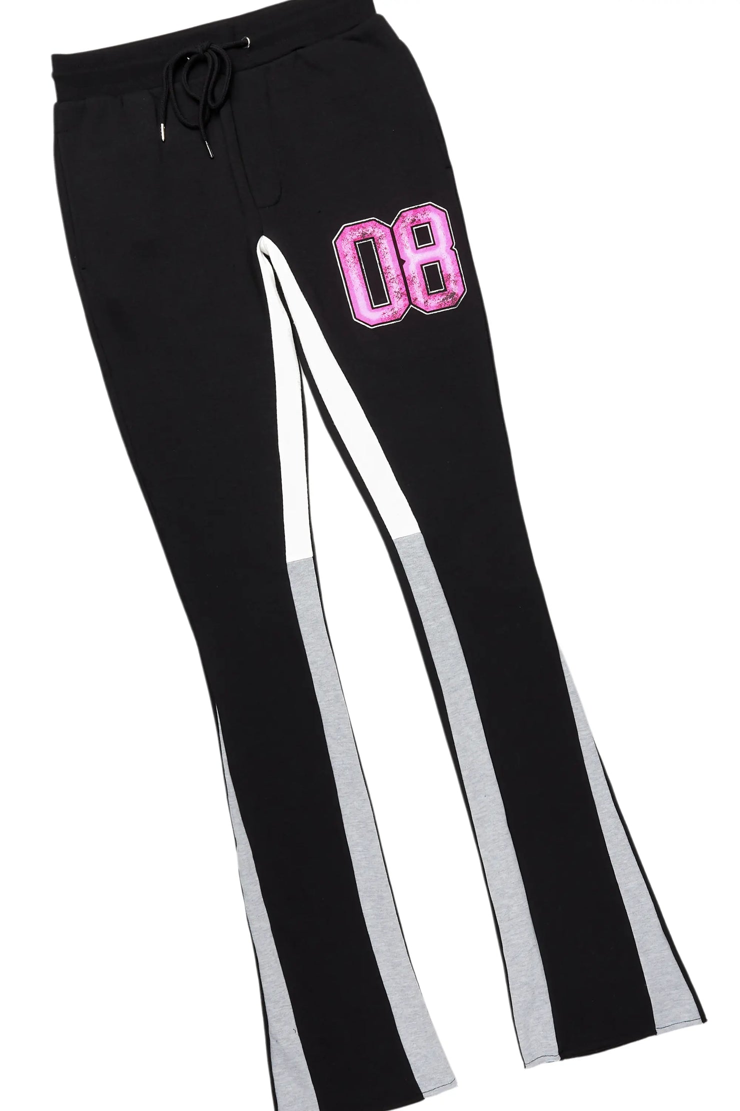 Fields Black/Pink Stacked Flare Hoodie Track Set