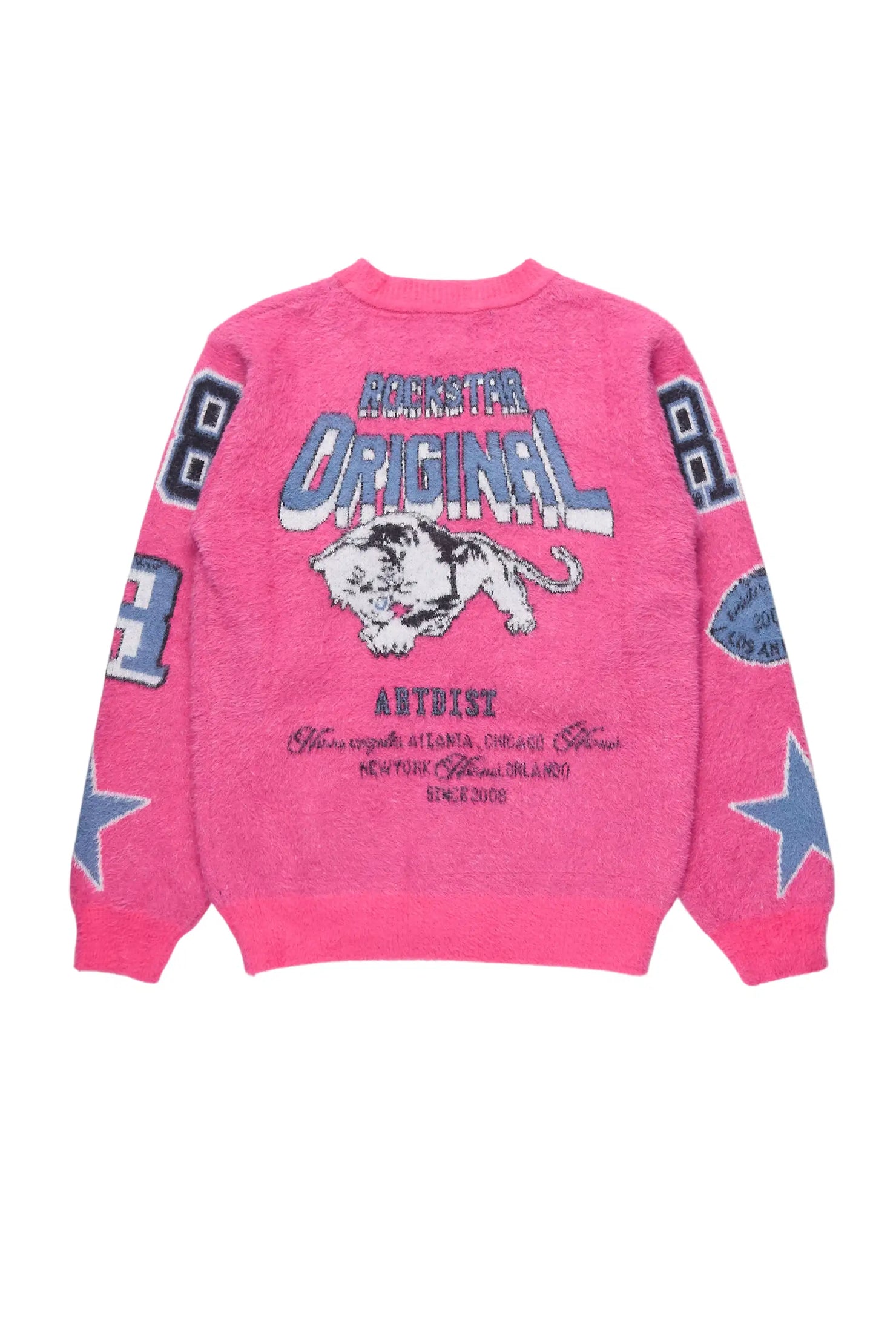 Girls Delling Pink Mohair Knit Cardigan