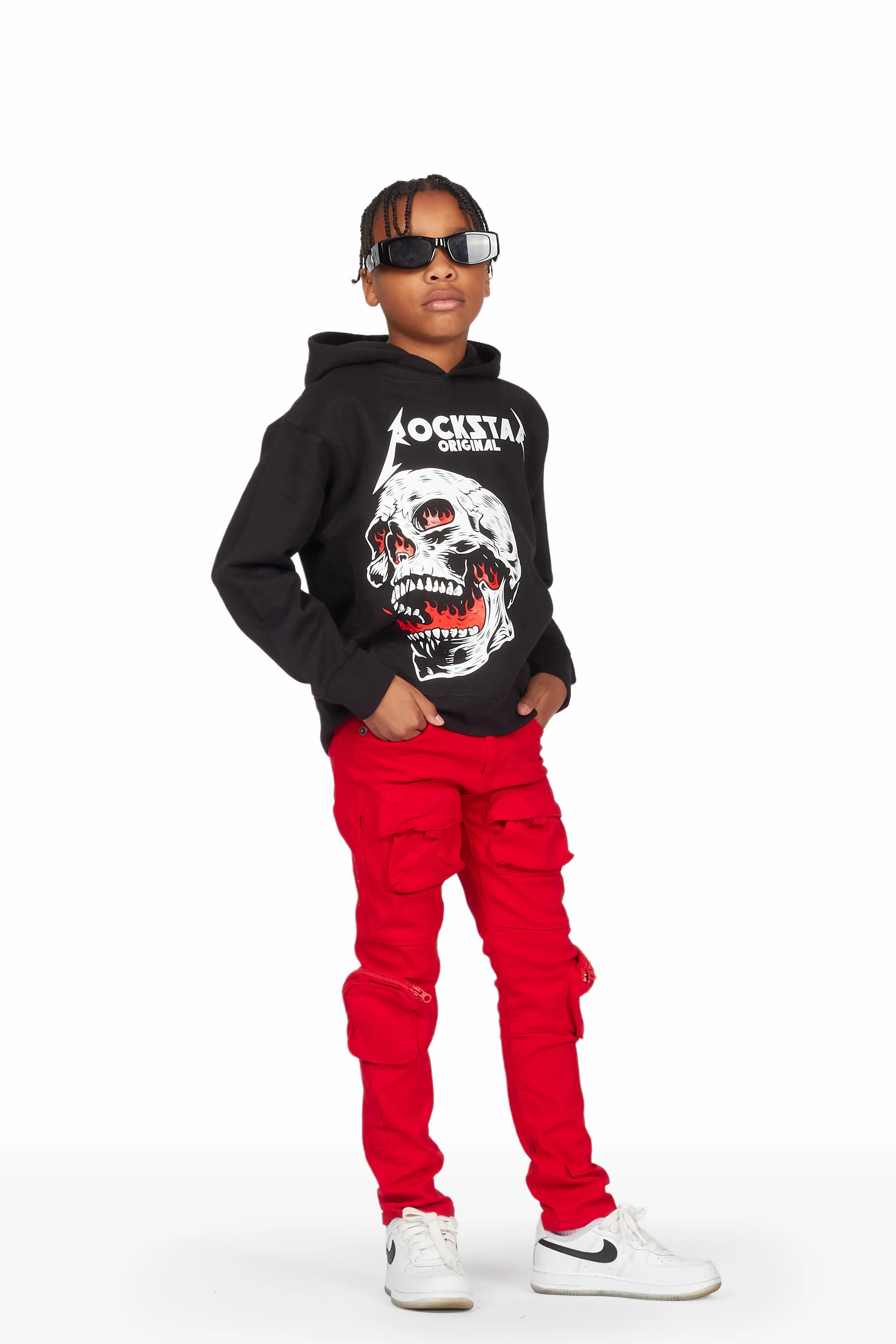Boys Mungo Red Cargo Jean