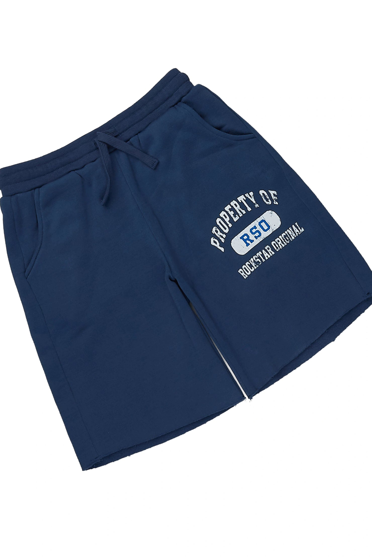 Boys Mavrix White/Navy T-Shirt Short Set