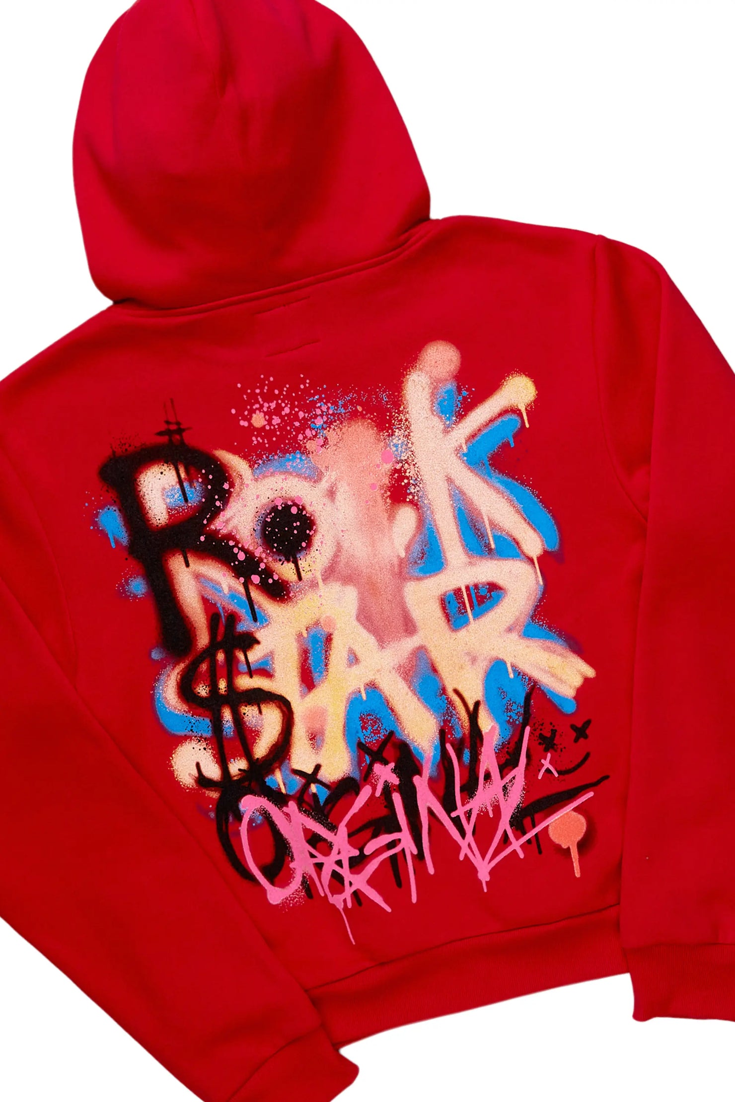 Passion Red Zip Up Short Set