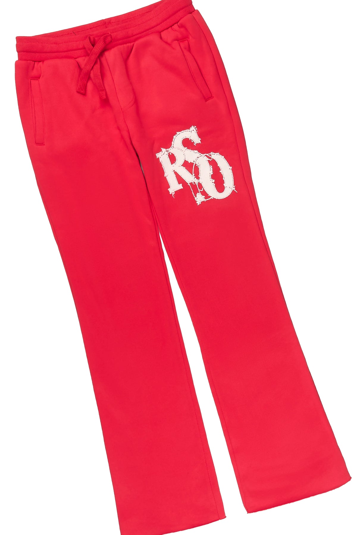 Boys Coolie Red/Cream Stacked Hoodie Track Set