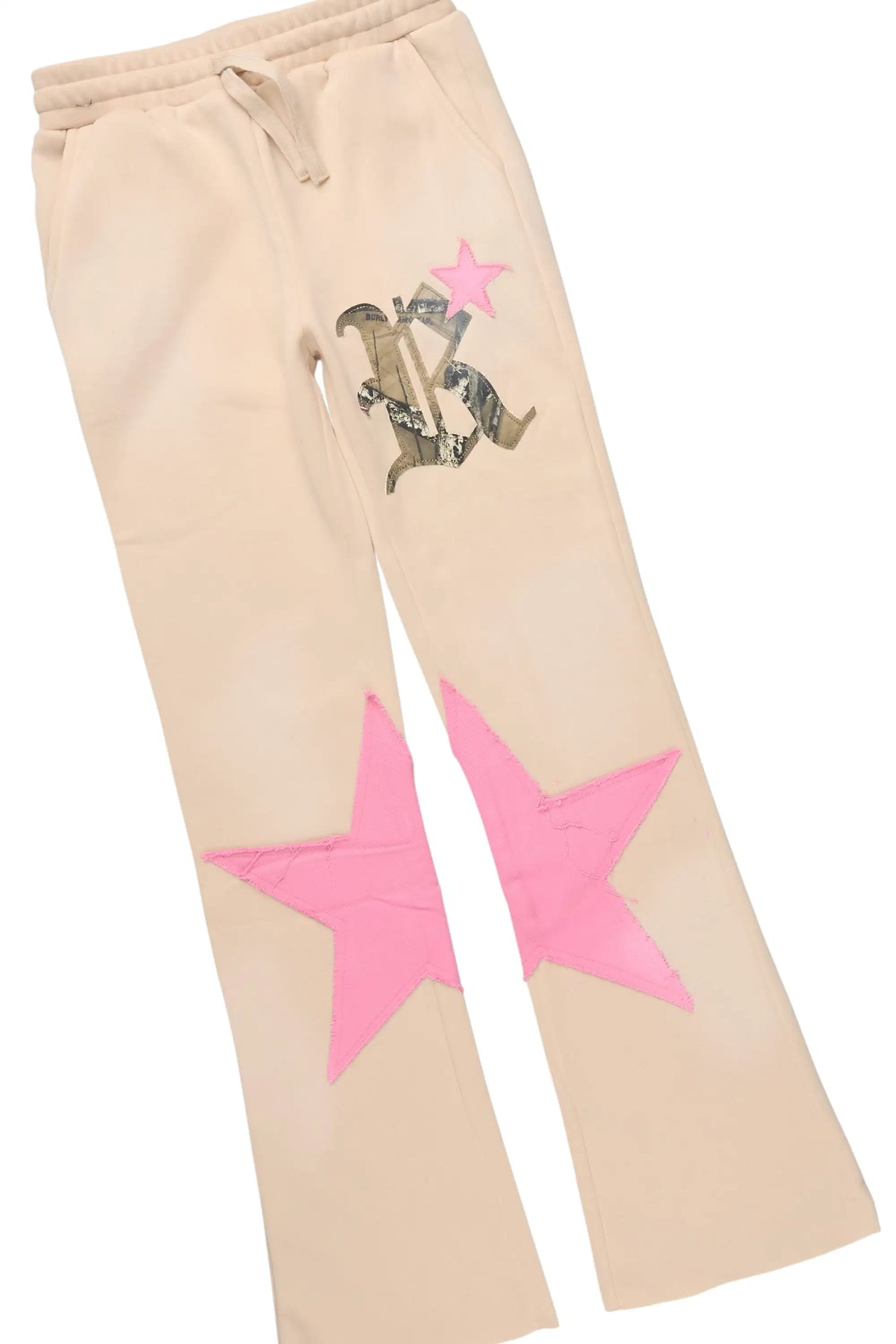 Girls Delgera Pink/Beige Long Sleeve T-Shirt Track Set