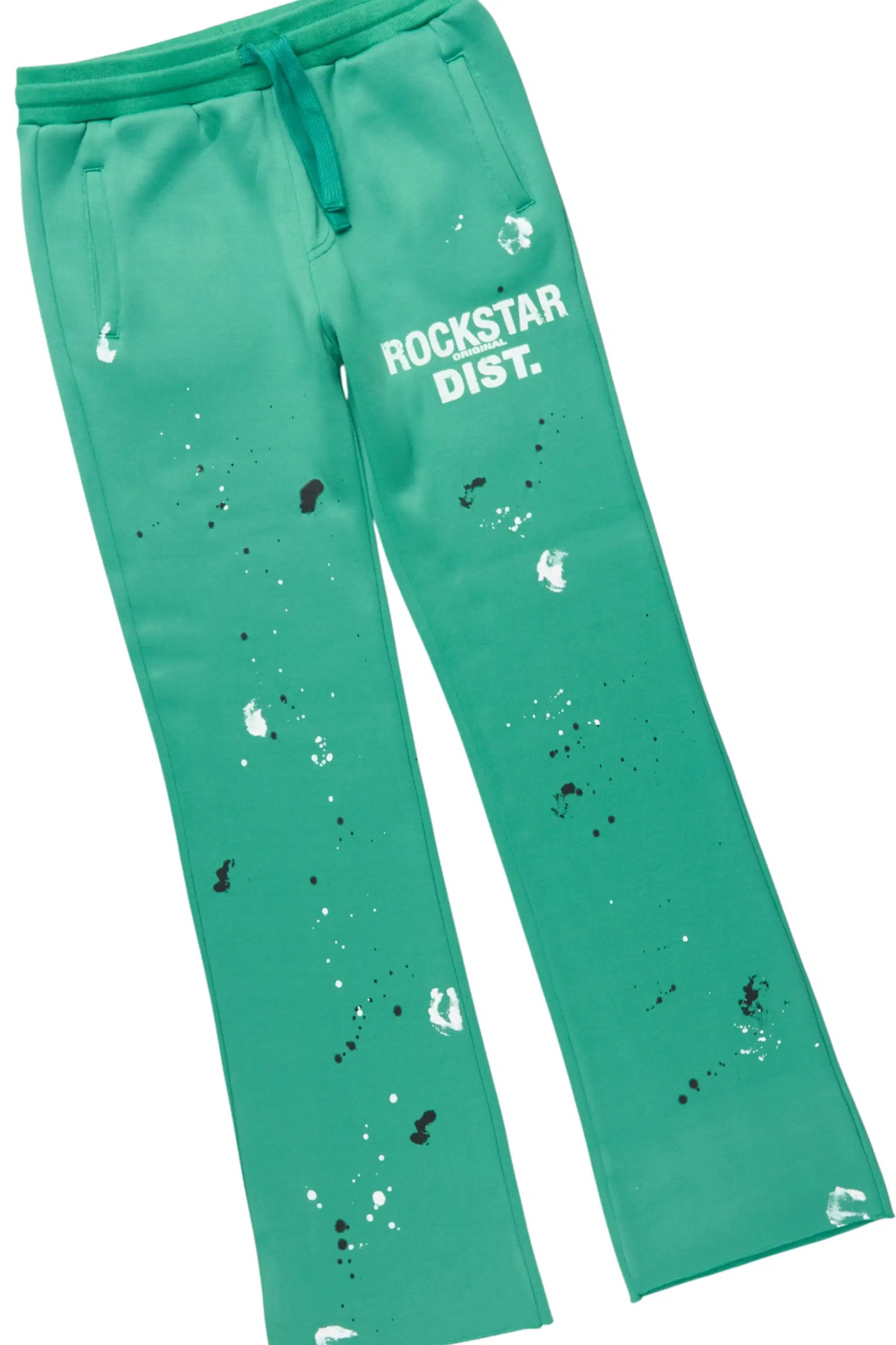 Boys Scottie 2.0 Green Hoodie/Stacked Flare Track Set