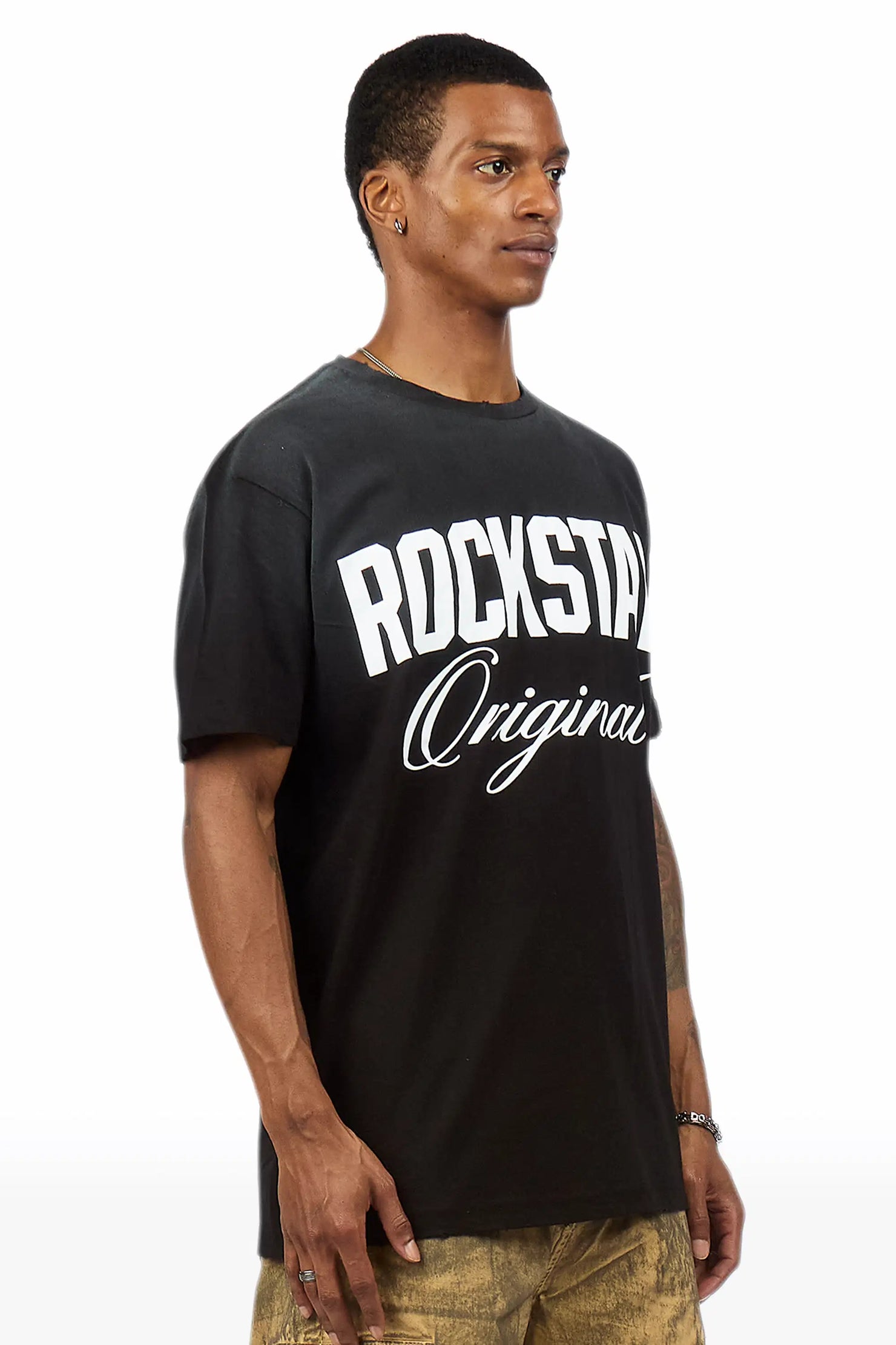 Jett Black Oversized Graphic T-Shirt