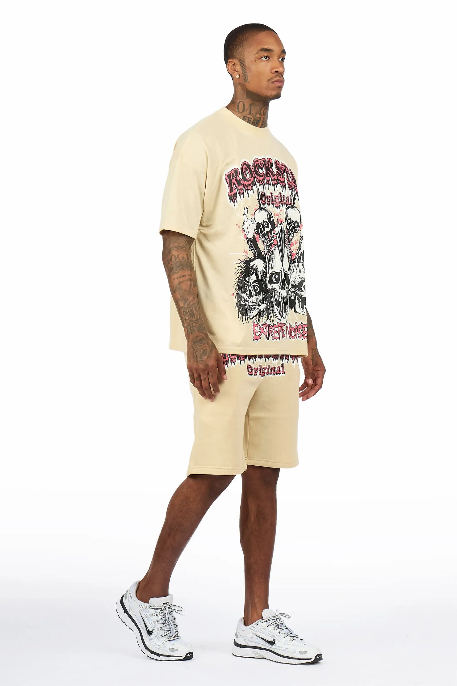Tabor Beige T-Shirt/Short Set