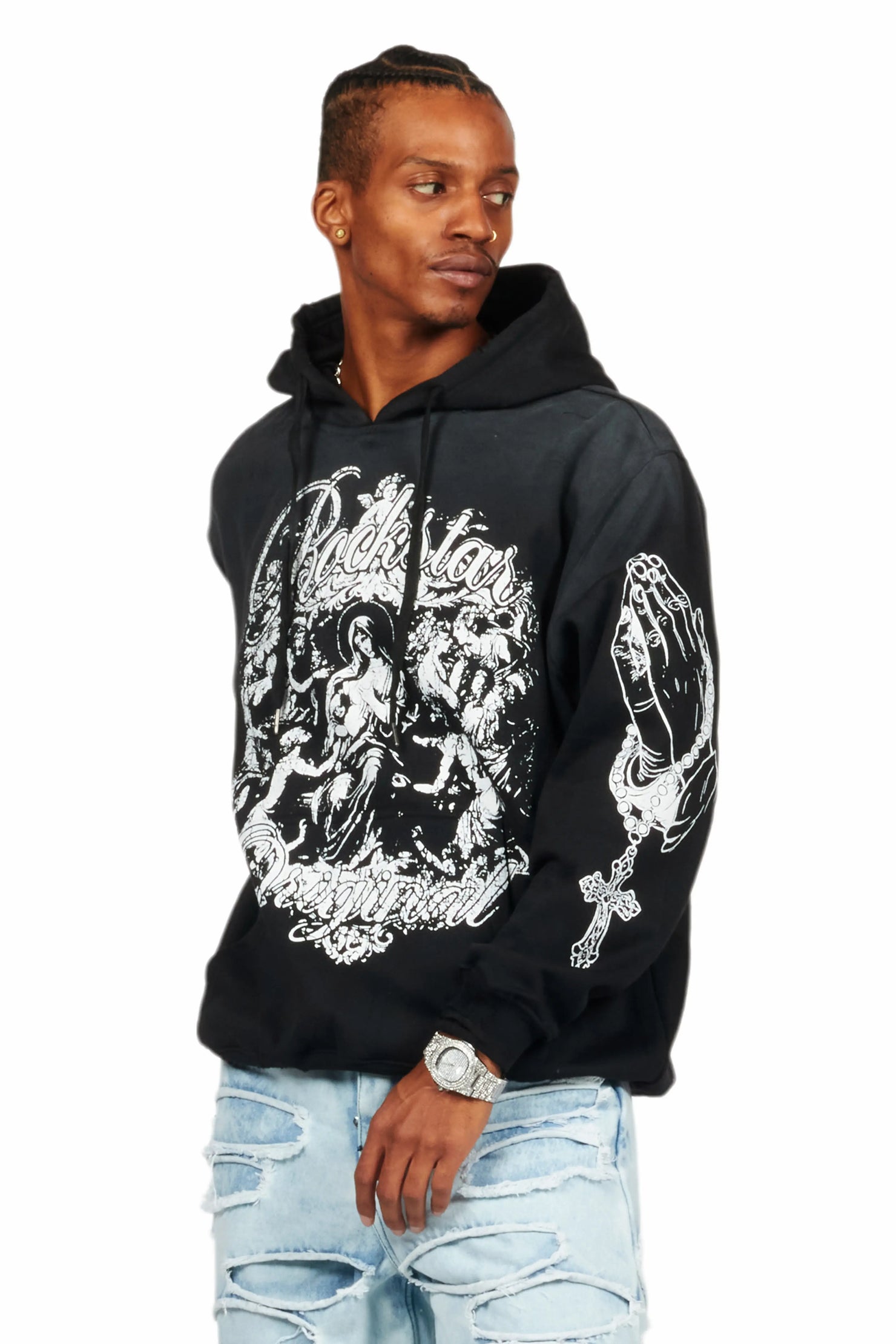 Vamp Black Graphic Hoodie