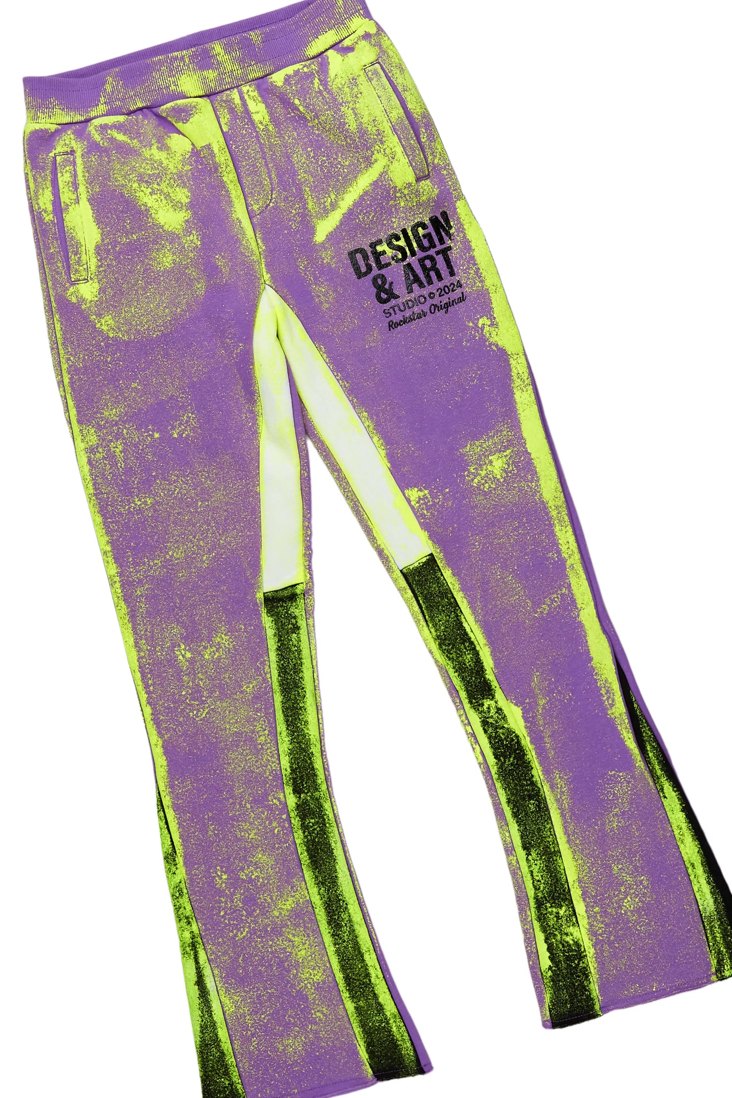 Boys Rue Purple Stacked Pant Set