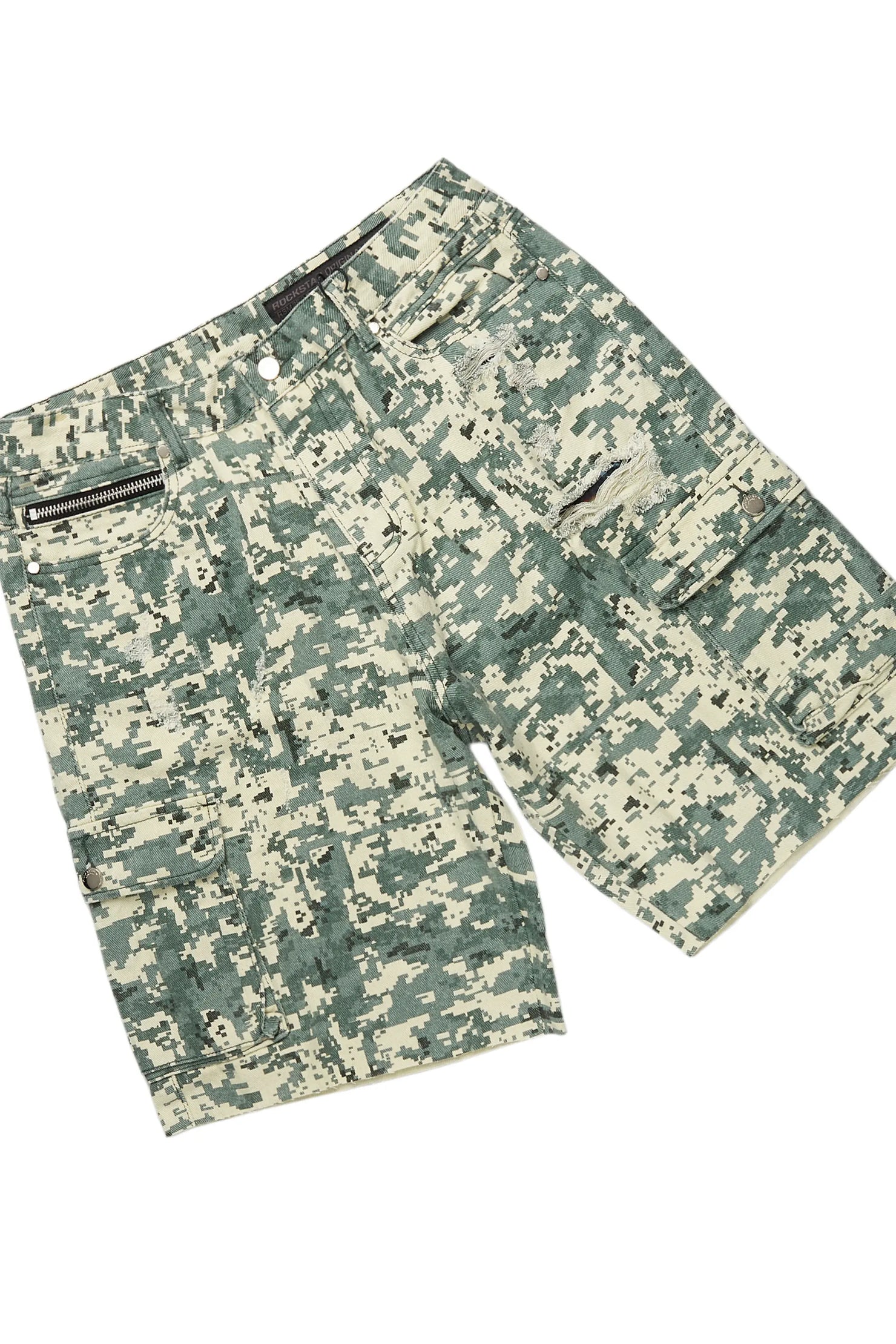 Palmer Black/Camo T-Shirt/Denim Short Set