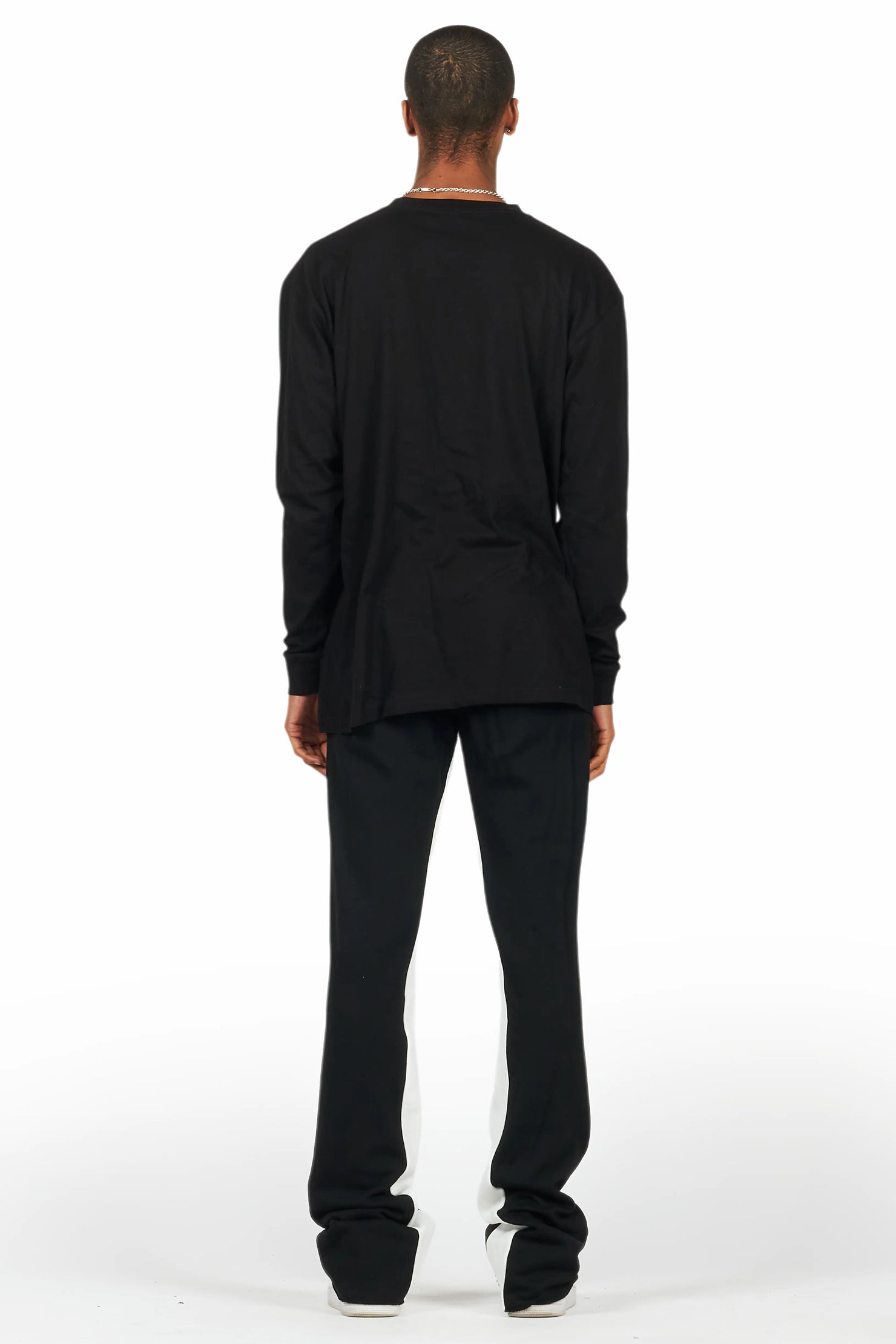 Raffer Black Long Sleeve T-Shirt/Baggy Pant Set
