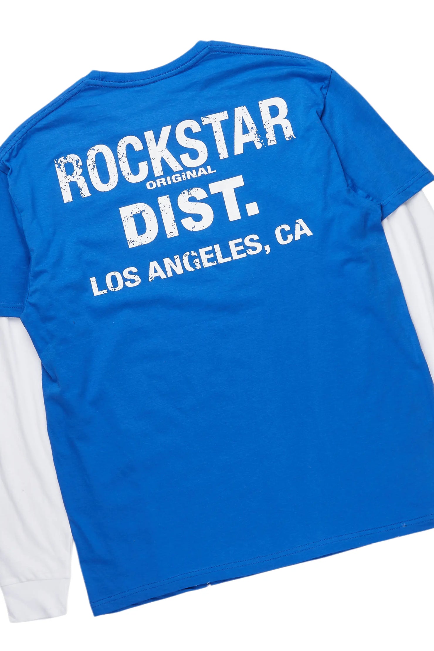 Aliyas White/Royal Double Layer T-Shirt/Baggy Pant Set