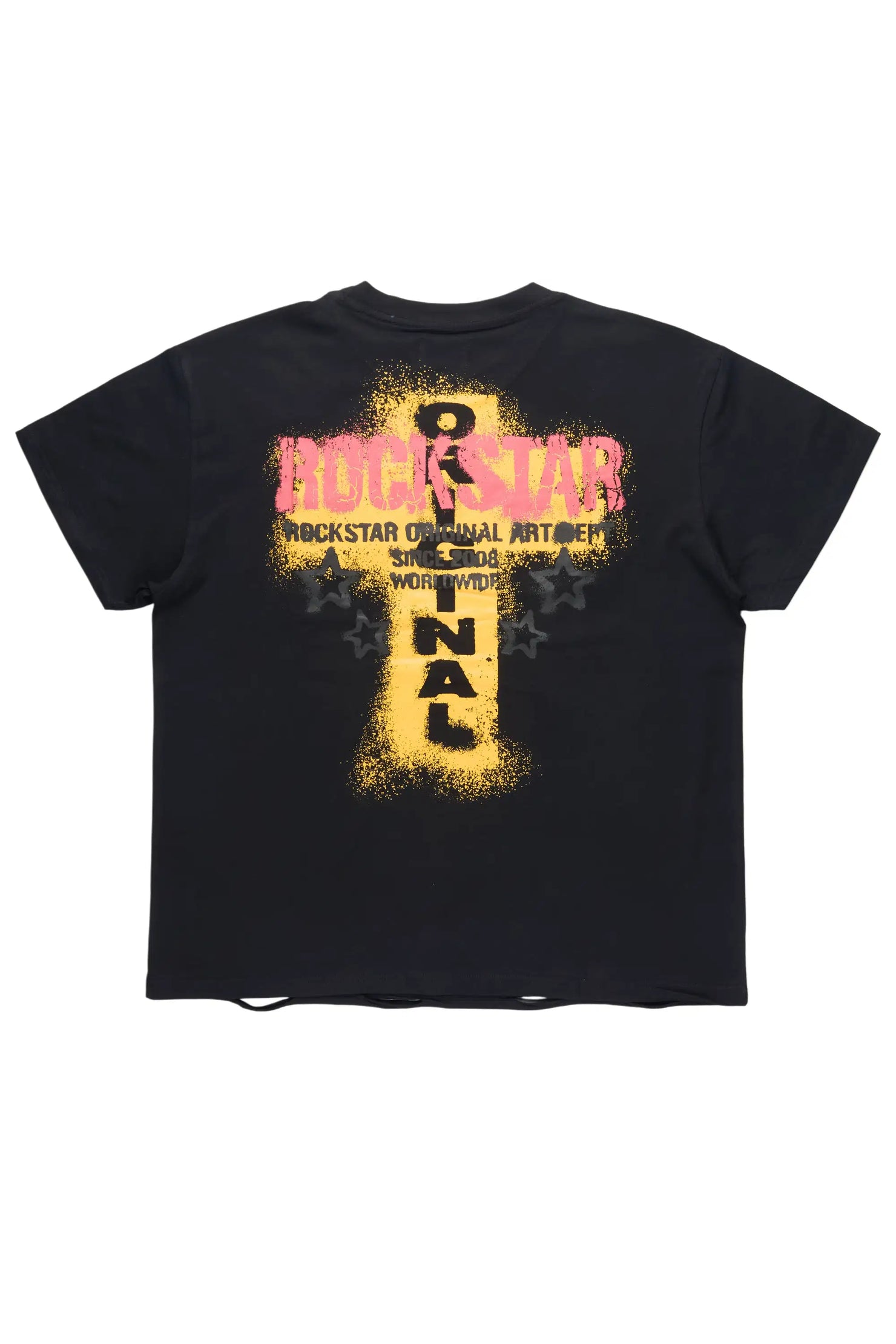 Crest Black Oversized Graphic T-Shirt