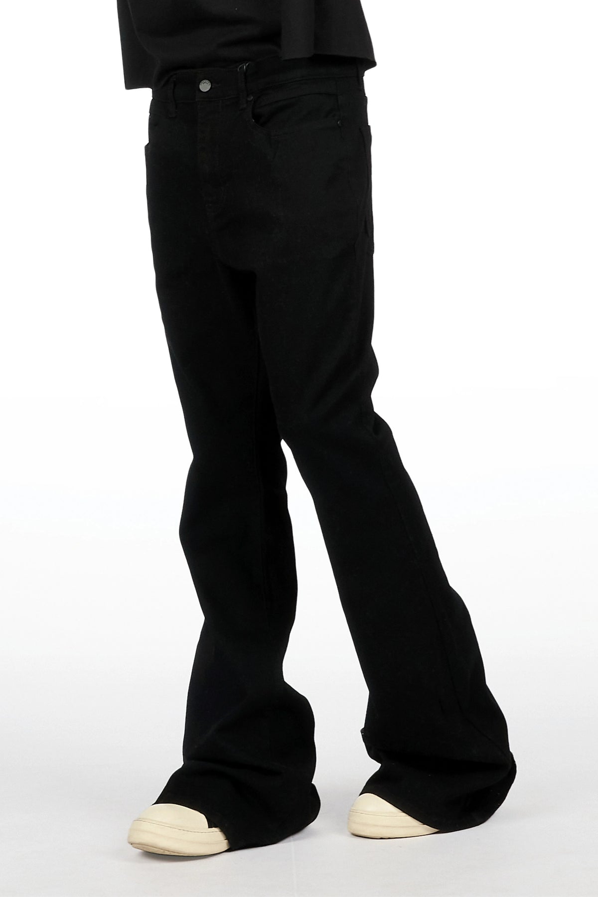 Lykes Black Super Flare Jeans