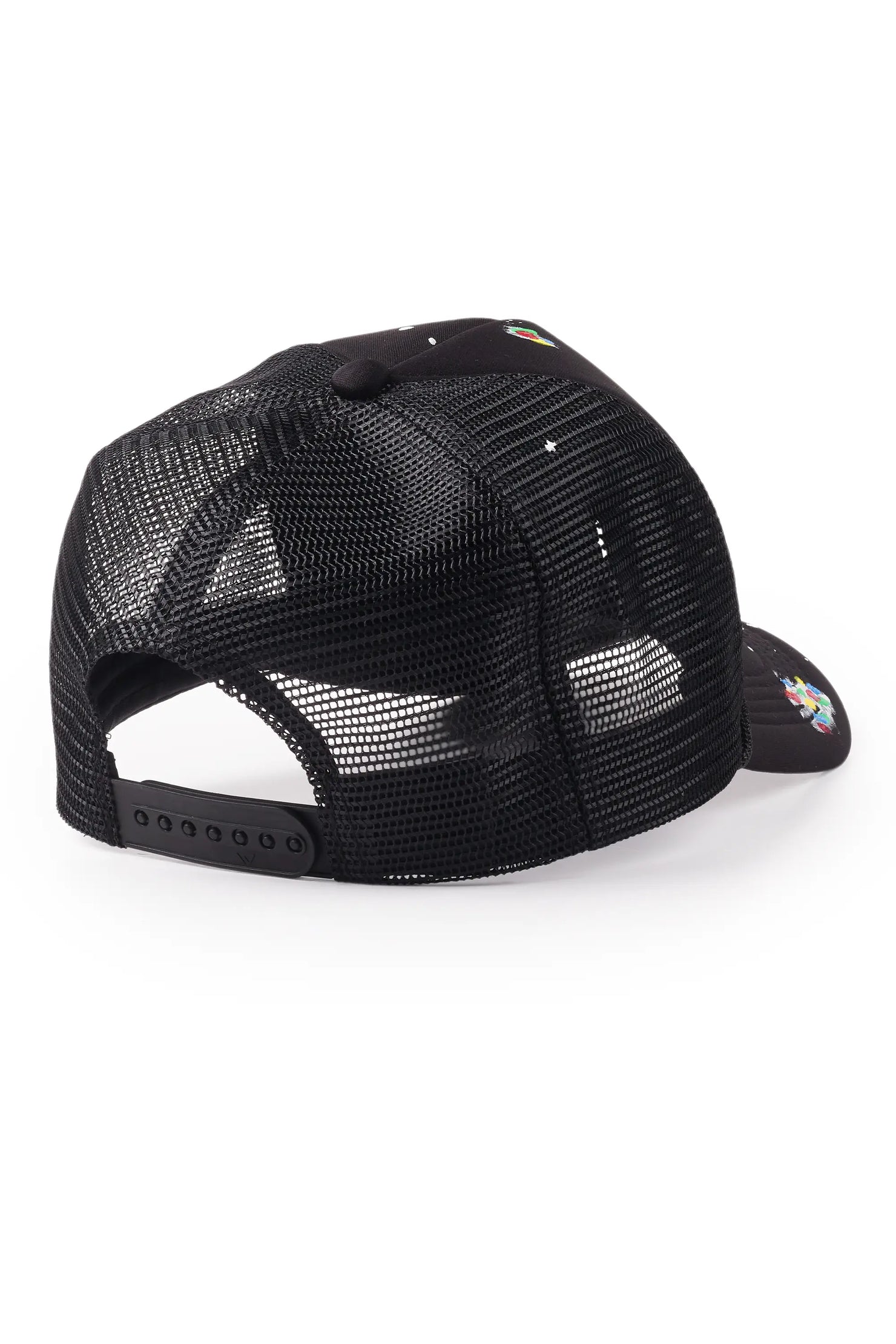 Monroe Black Paint Splatter Trucker Hat