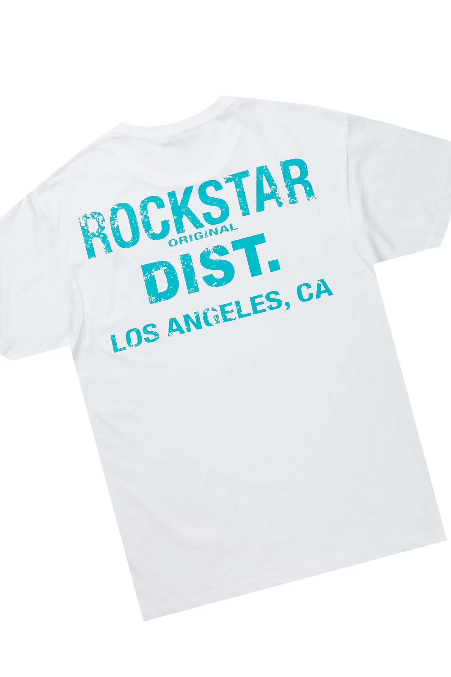 Alexsia White/Blue T-Shirt Short Set