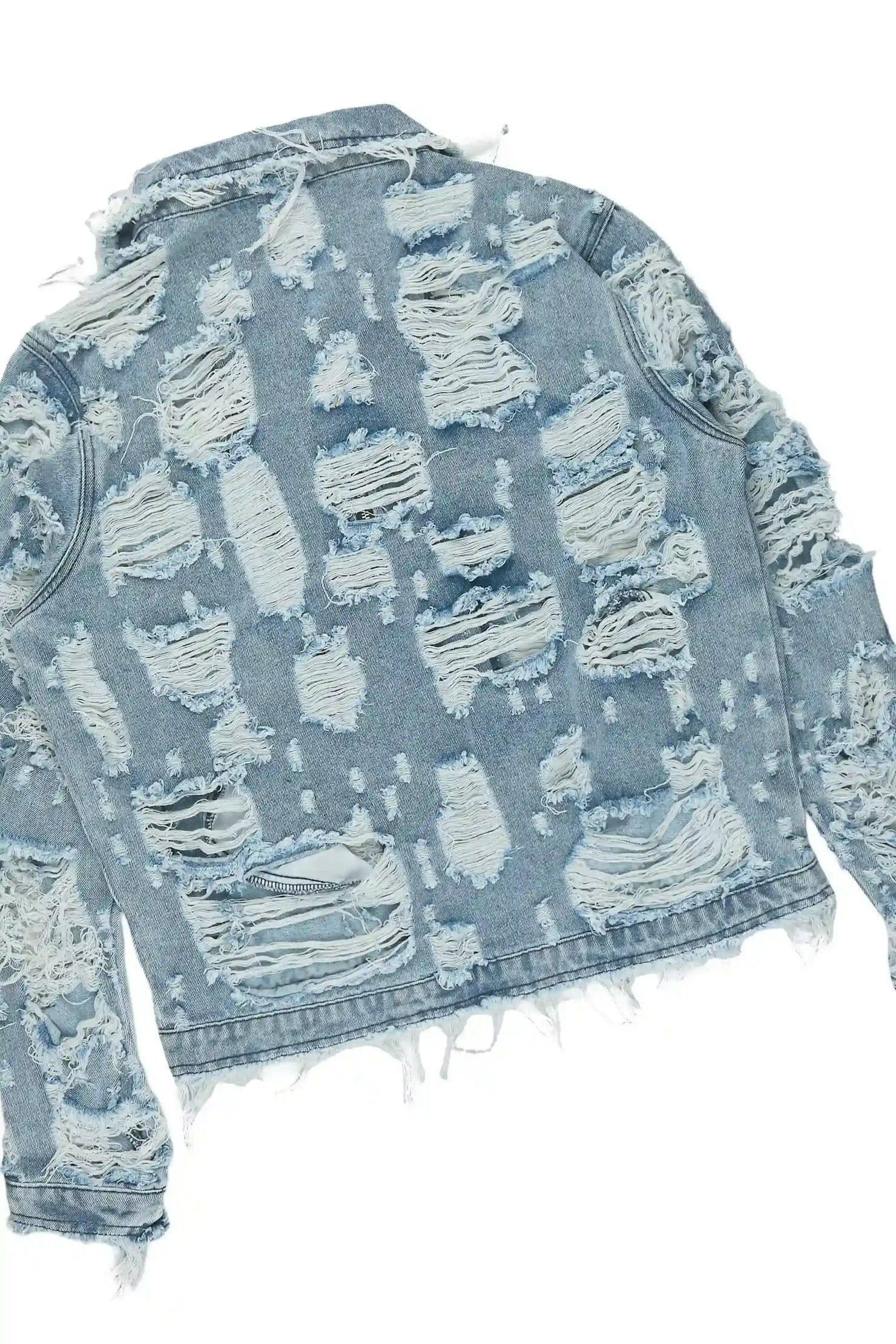 Faro Light Blue Denim Jacket/Stacked Flare Jean Set