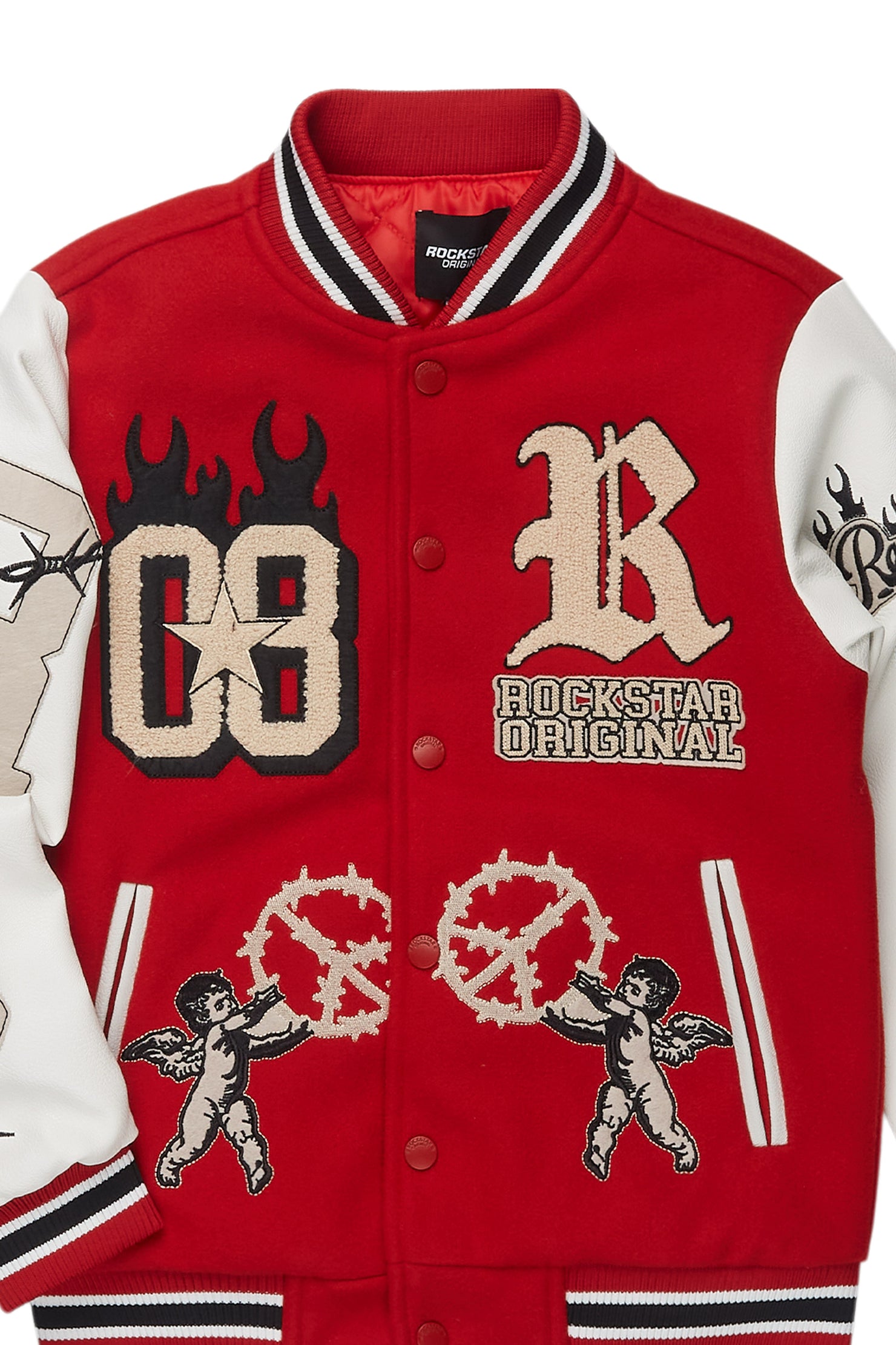 Boys Rune 2.0 Red Varsity Jacket