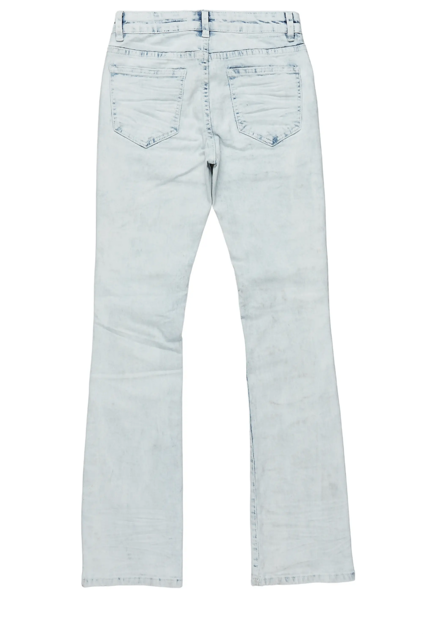 Boys Jaffer Light Blue Painter Stacked Flare Jean