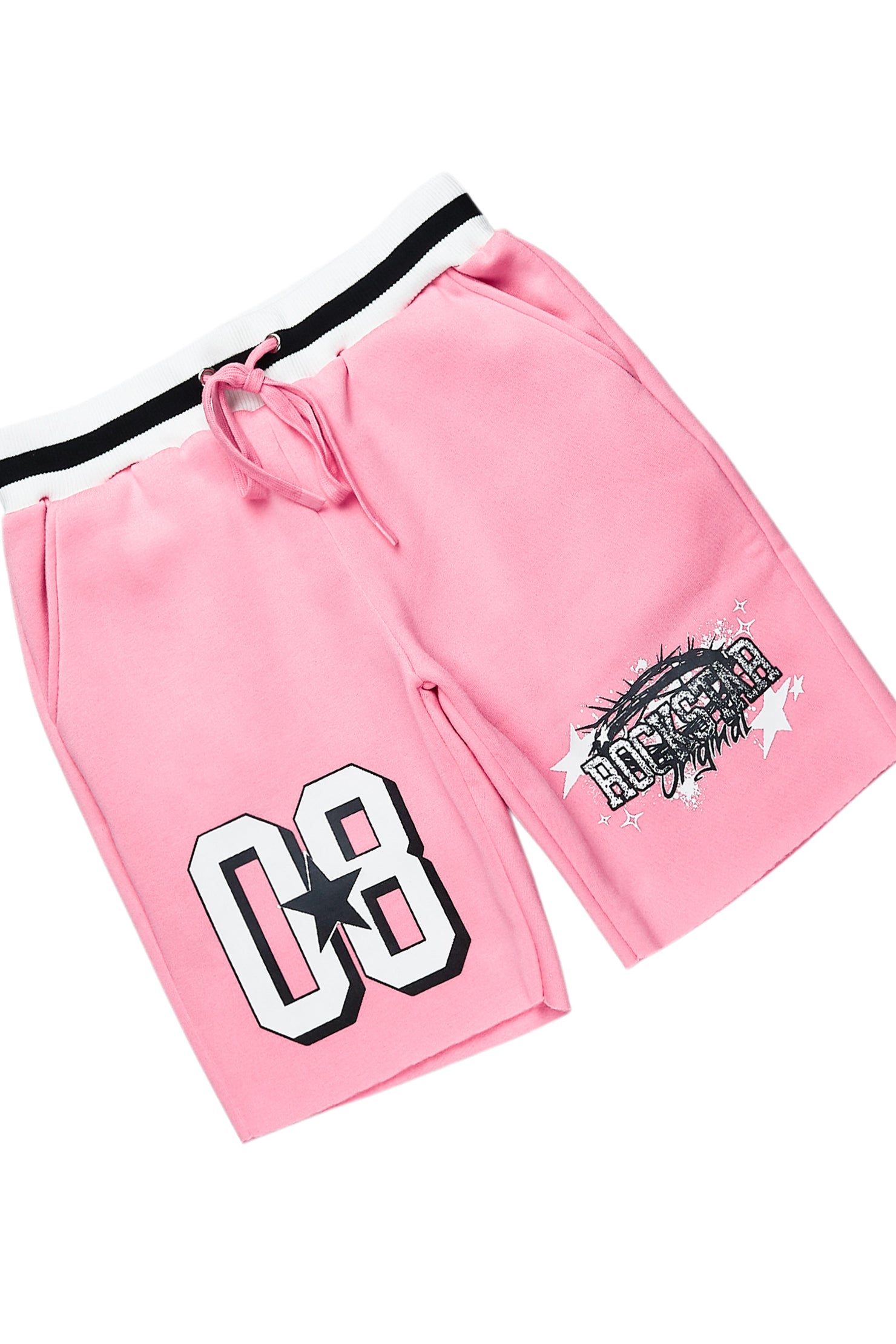 Carolina White/Pink T-Shirt Short Set