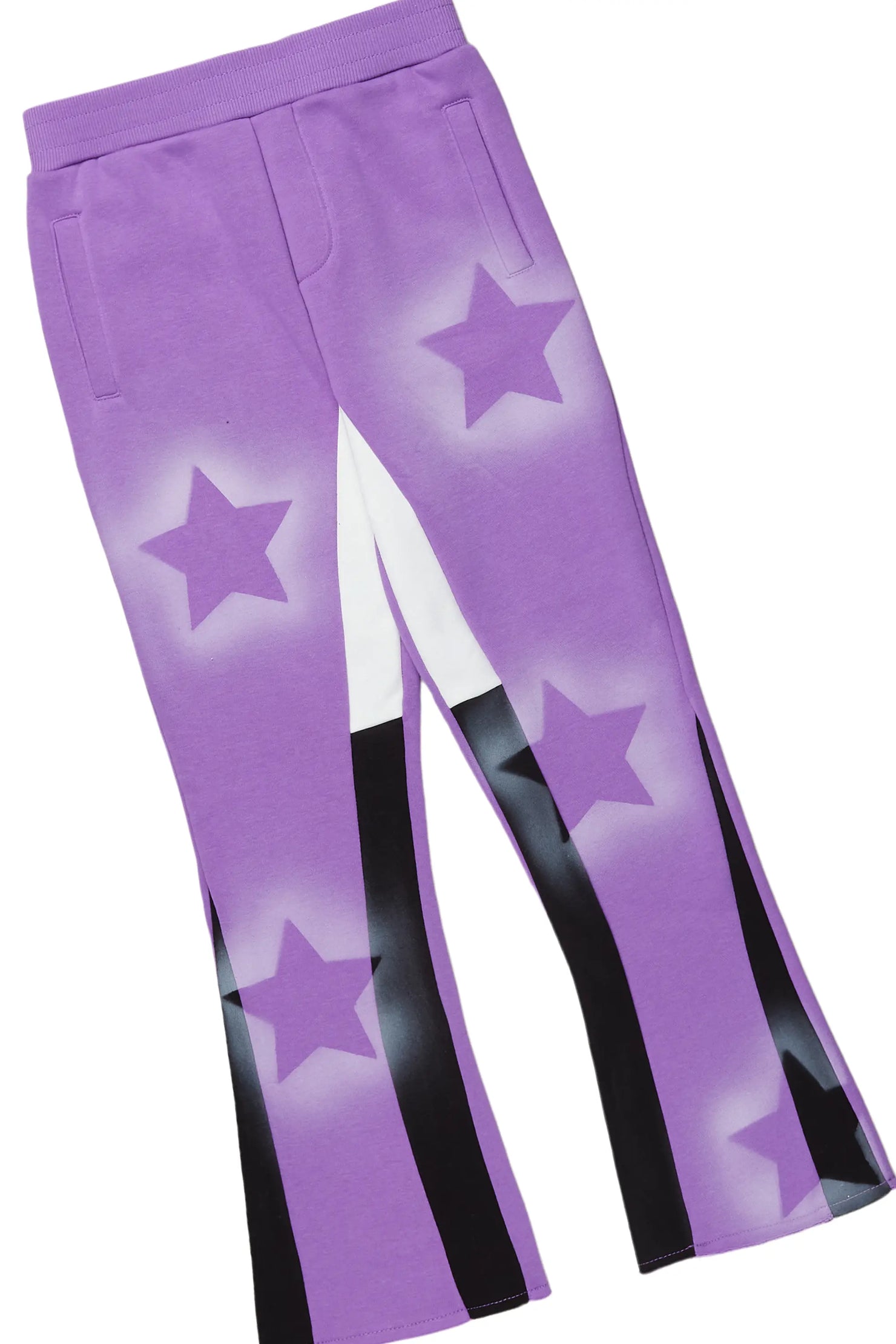 Girls Sophie Purple Stacked Pant Set