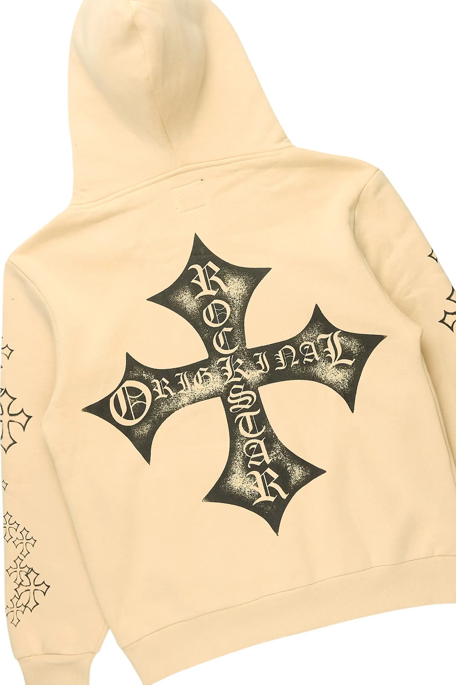 Marzion Beige/Black Hoodie/Super Stacked Track Set